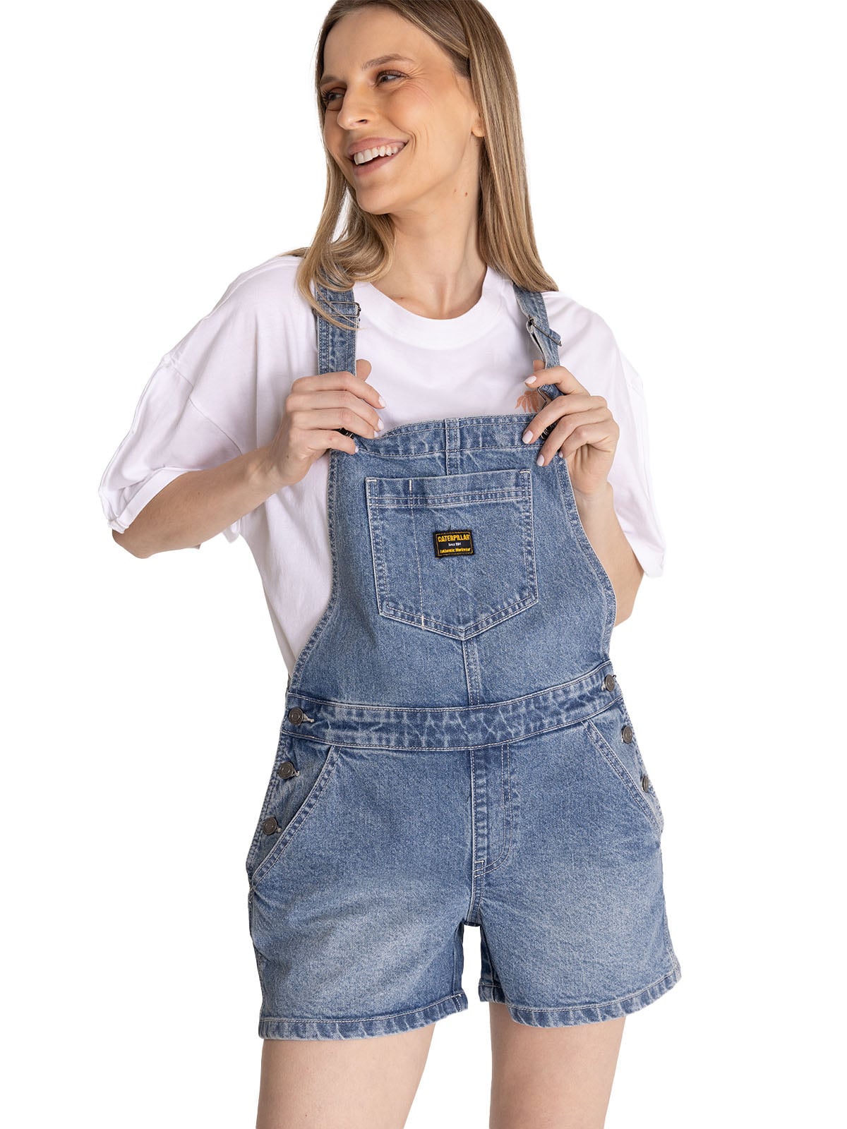JARDINERA DENIM MUJER HERITAGE AZUL CAT - 4