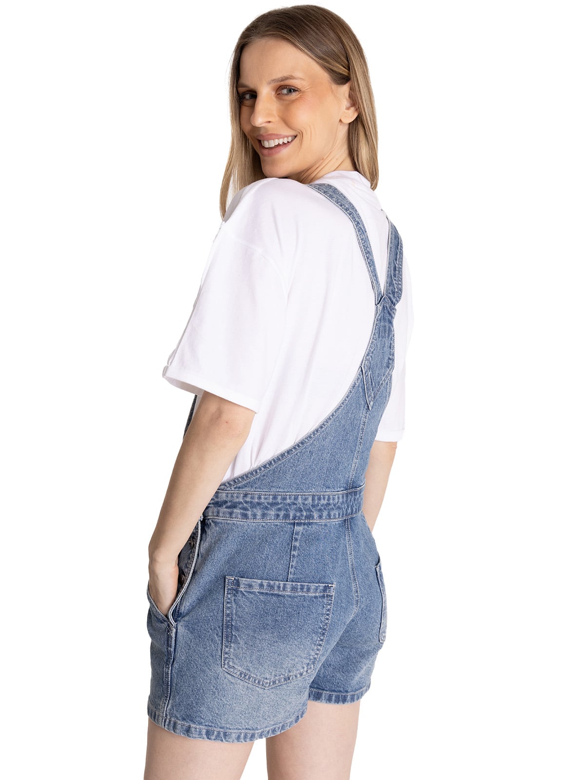JARDINERA DENIM MUJER HERITAGE AZUL CAT - 5