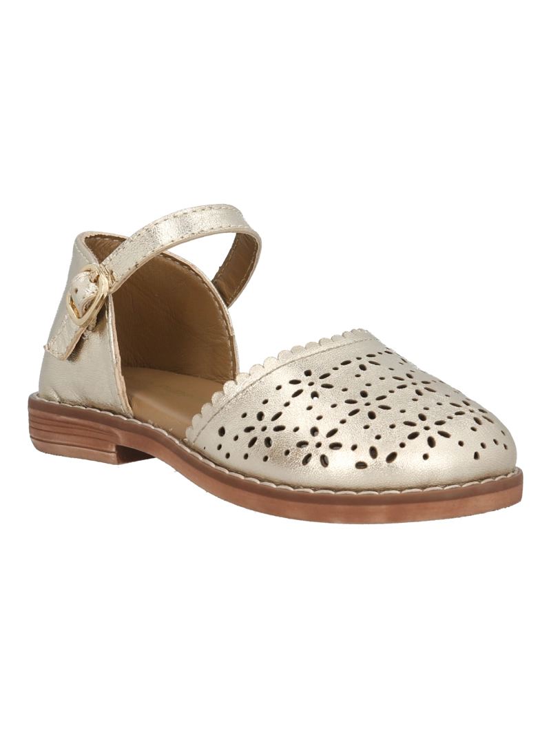 SANDALIA CUERO NIÑA KASU DORADO HUSH PUPPIES - 1