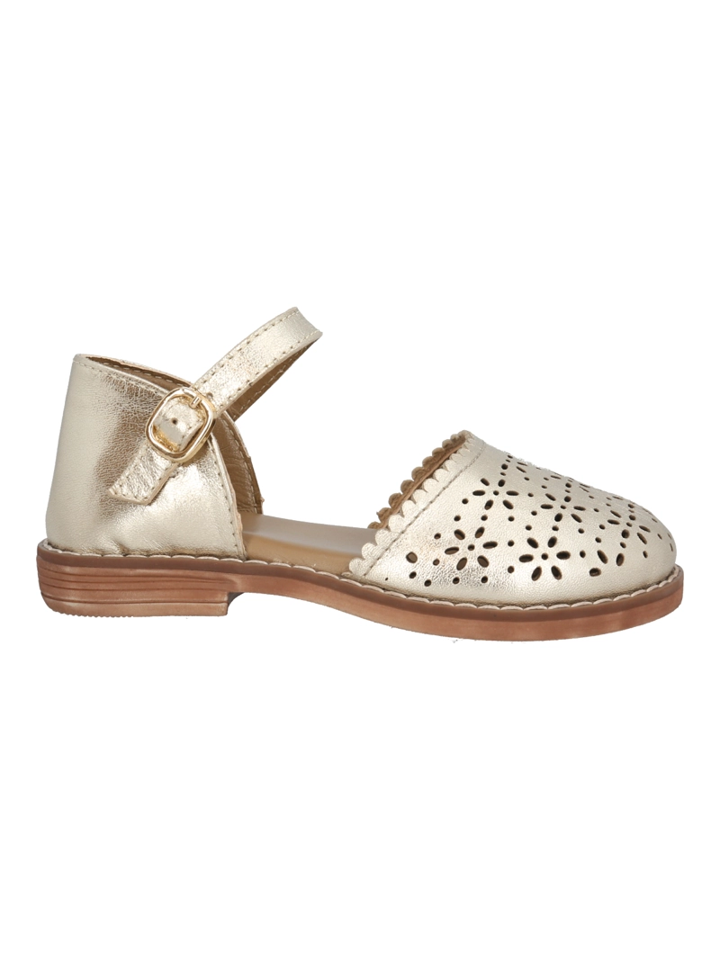 SANDALIA CUERO NIÑA KASU DORADO HUSH PUPPIES - 2