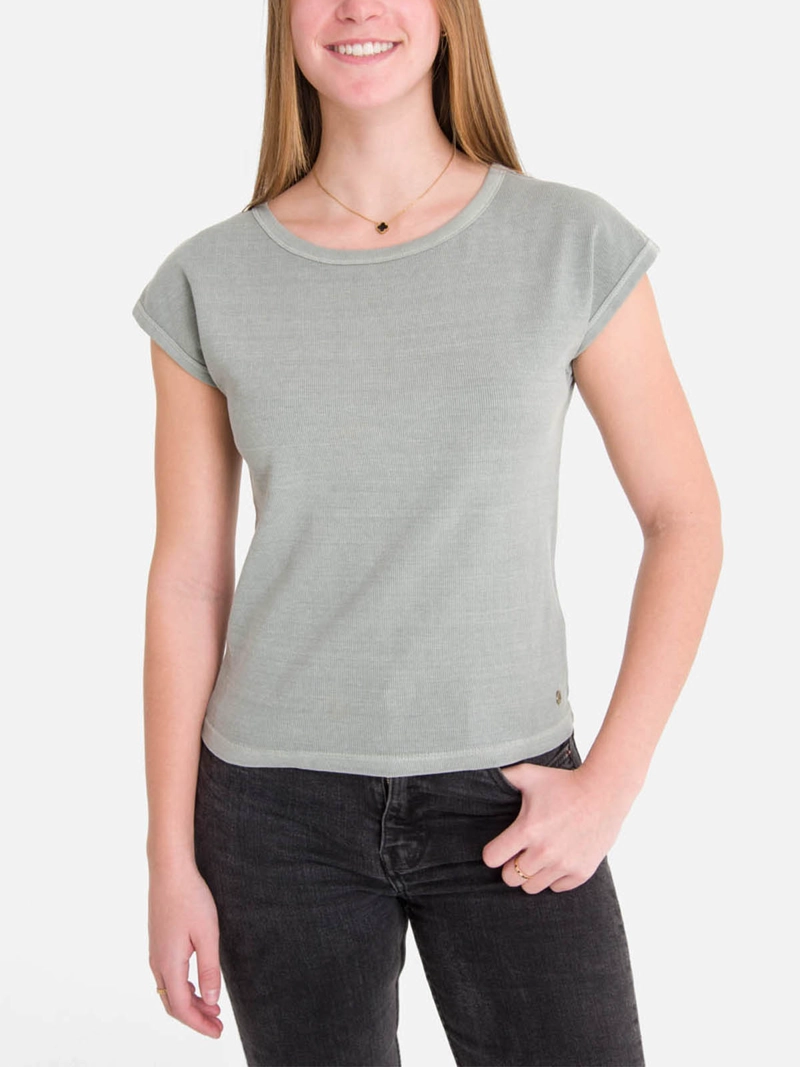 POLERA M/C MUJER ESSENTIAL GRIS BURTON - 1