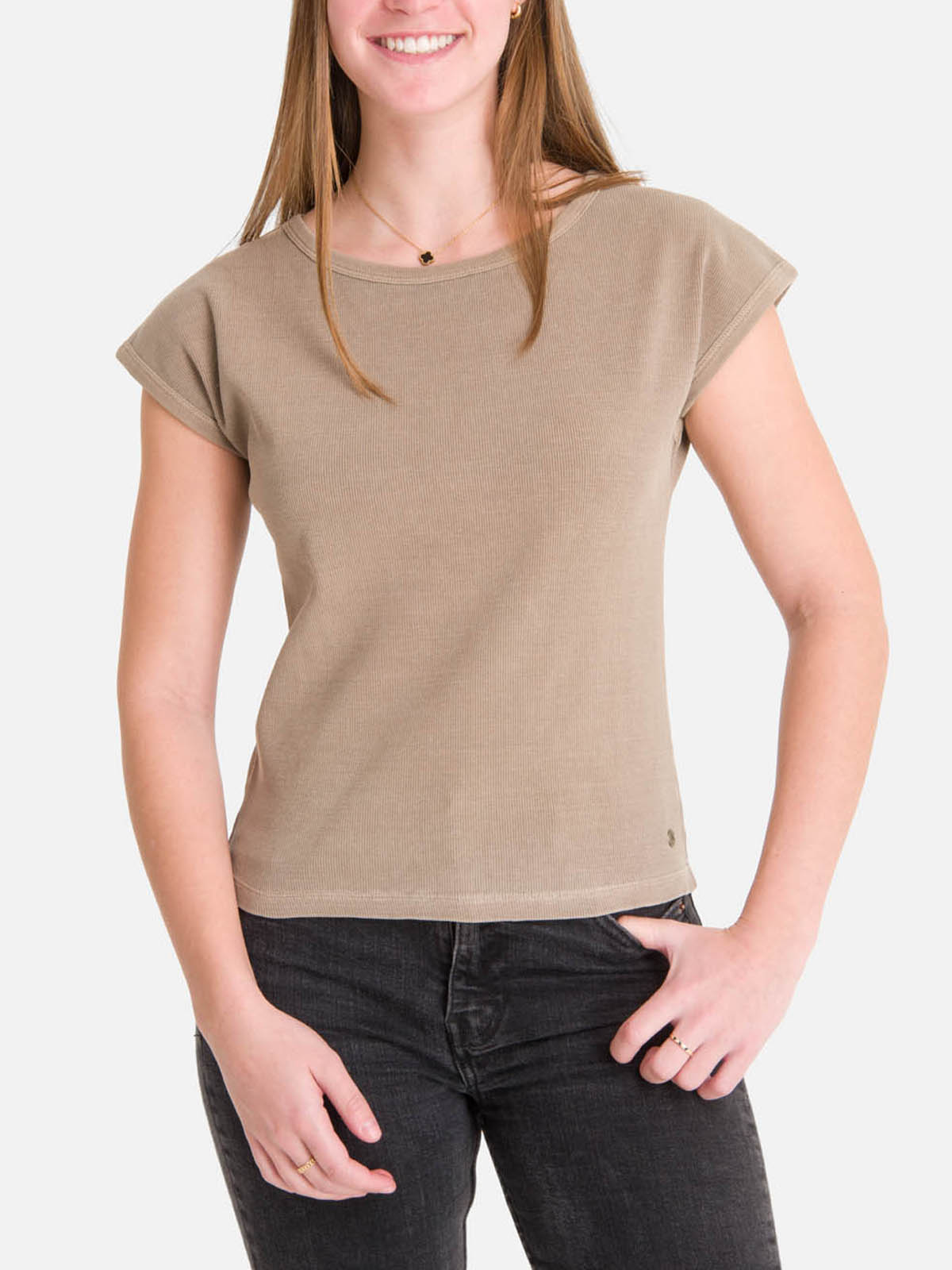 POLERA M/C MUJER ESSENTIAL CAFE  BURTON - 1