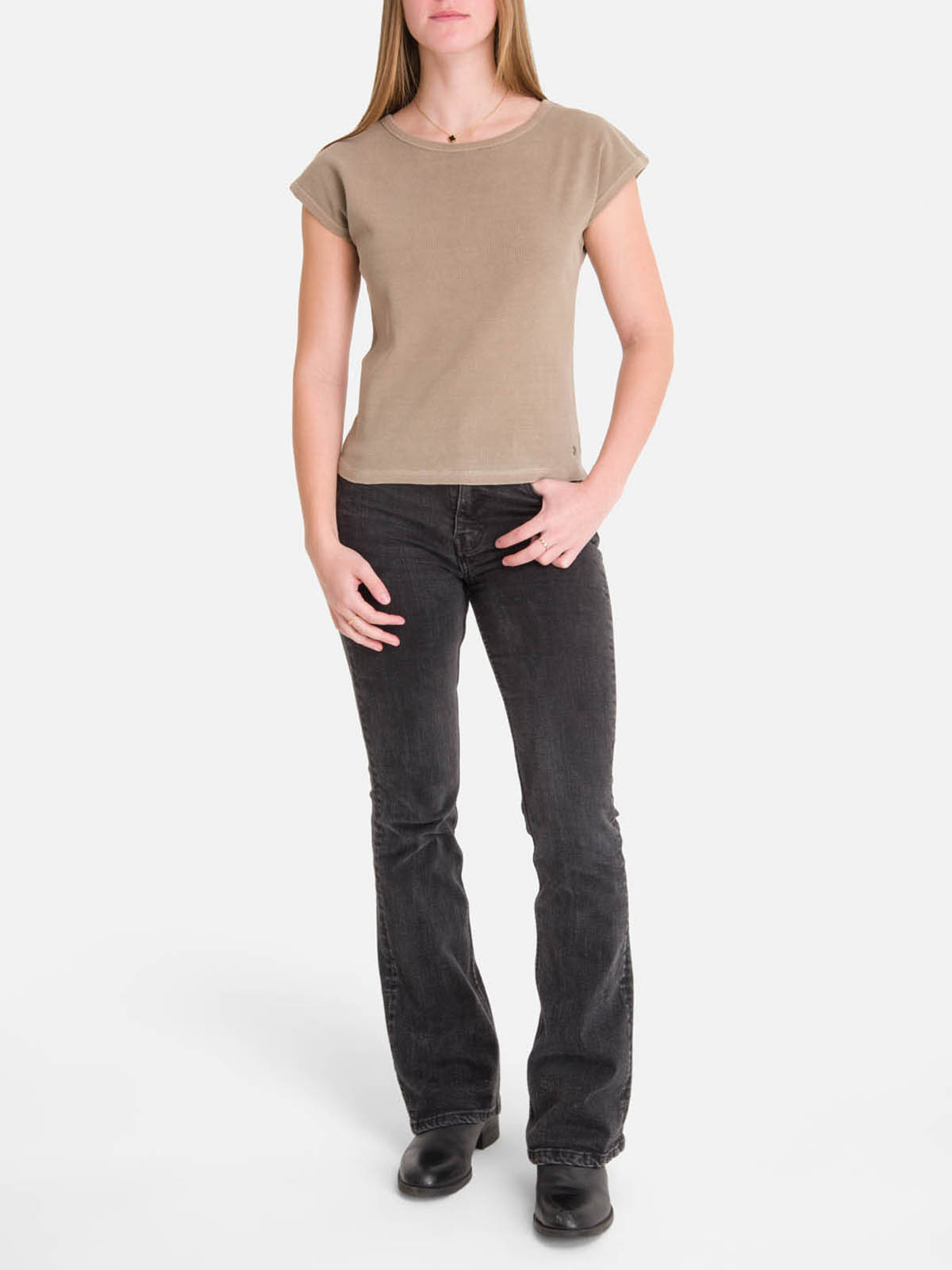 POLERA M/C MUJER ESSENTIAL CAFE  BURTON - 4