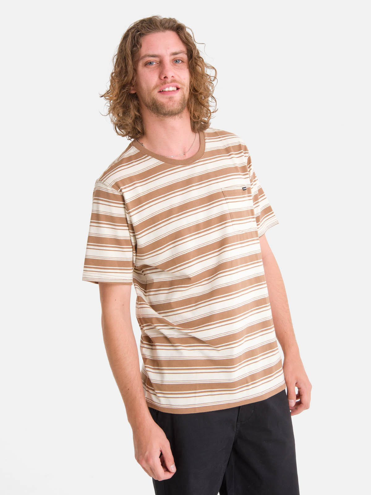 POLERA M/C HOMBRE STRIPE CAFE BURTON - 1