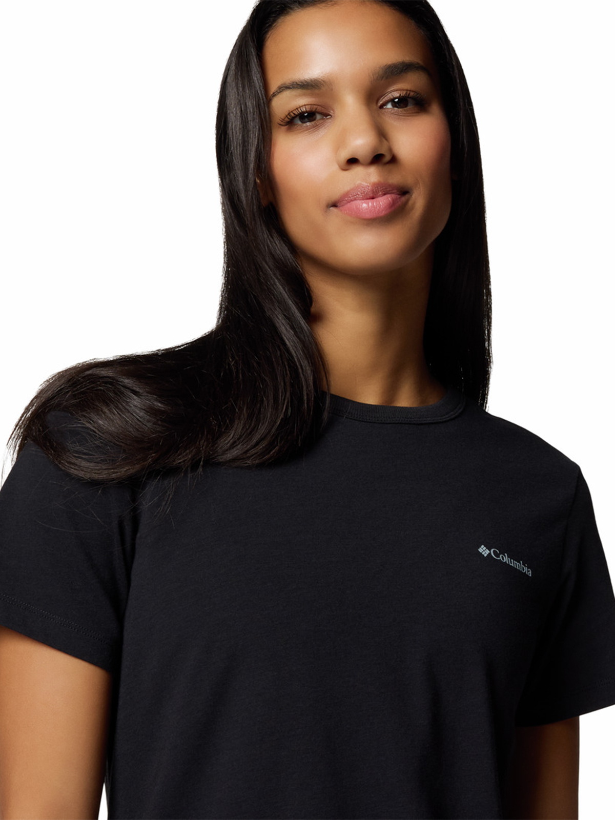 POLERA MANGA CORTA MUJER SUN TREK II NEGRO COLUMBIA - 4