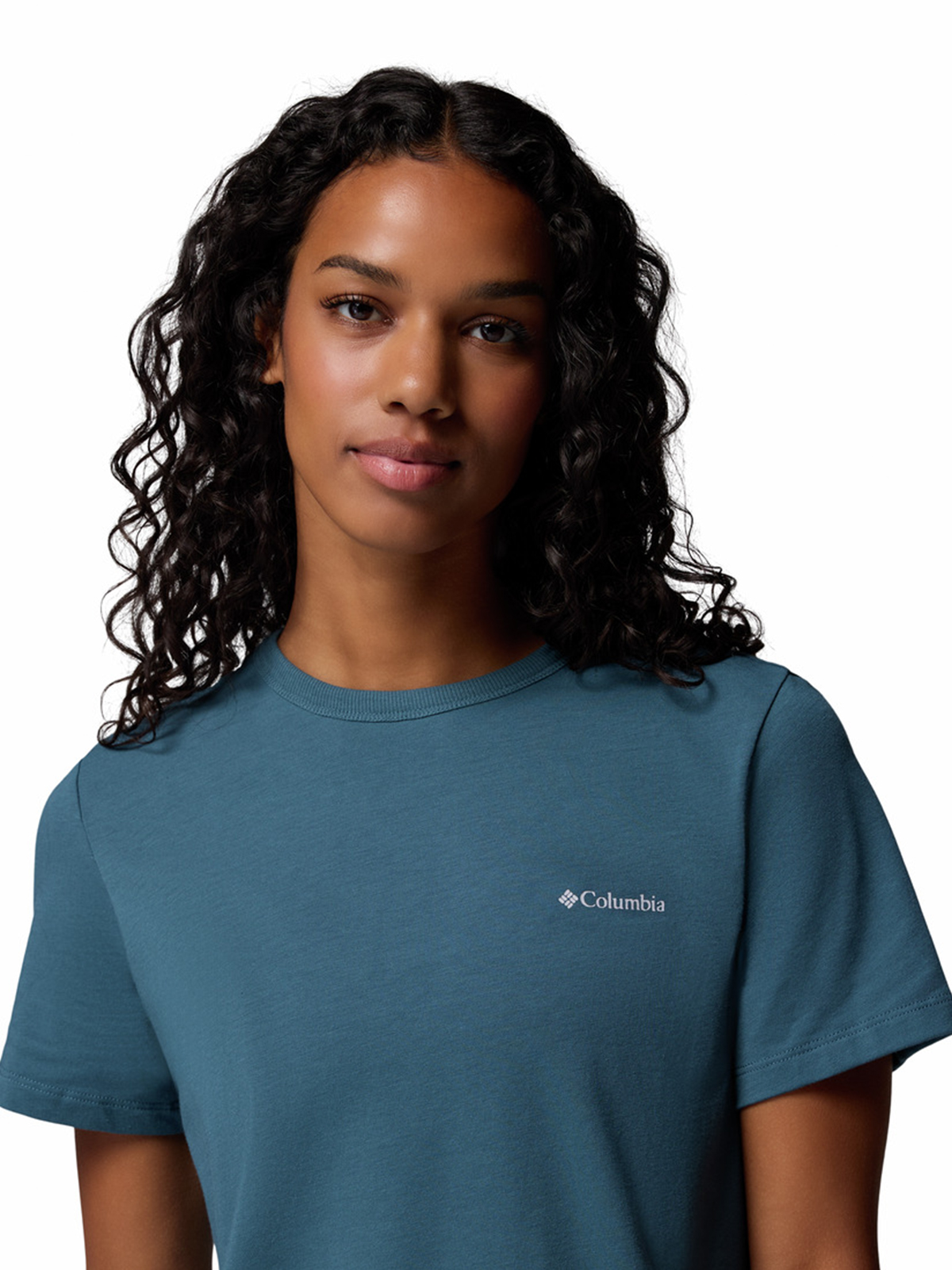 POLERA MANGA CORTA MUJER SUN TREK II AZUL COLUMBIA - 4