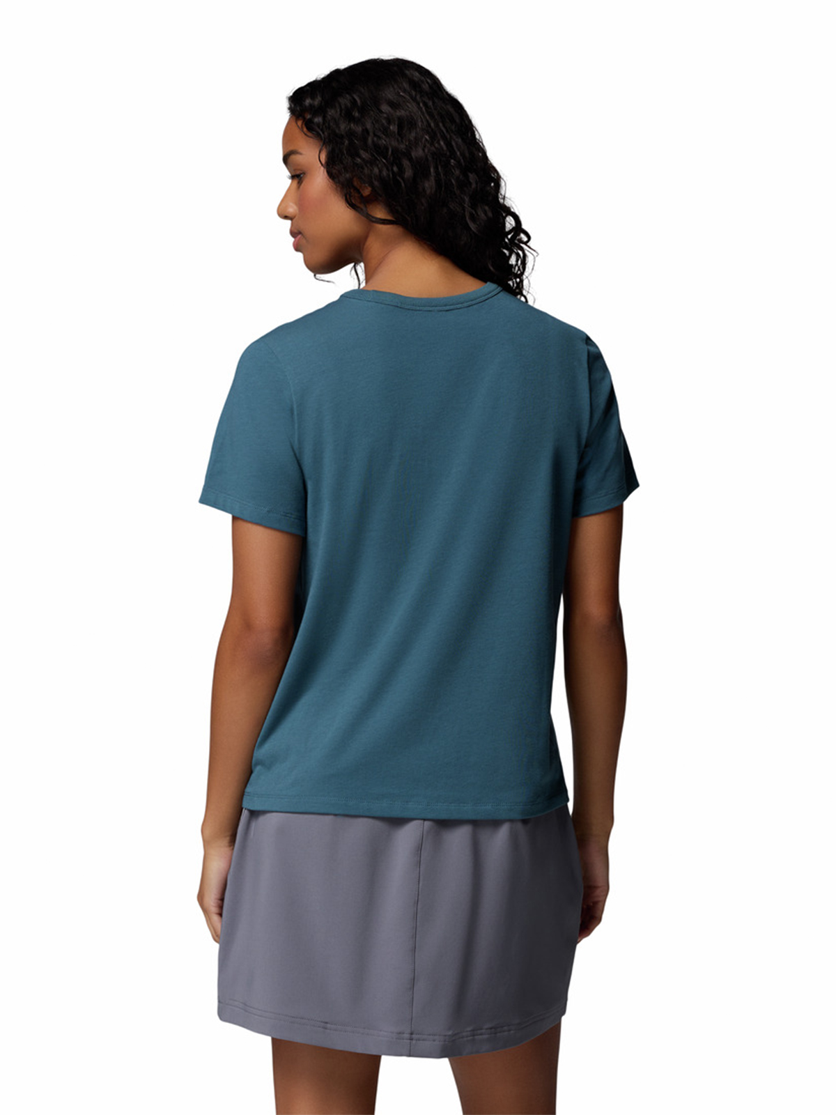 POLERA MANGA CORTA MUJER SUN TREK II AZUL COLUMBIA - 5