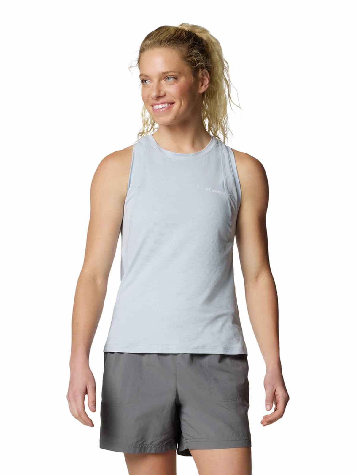 COLUMBIA POLERA SIN MANGAS MUJER WEEKEND ASCENT GRIS COLUMBIA