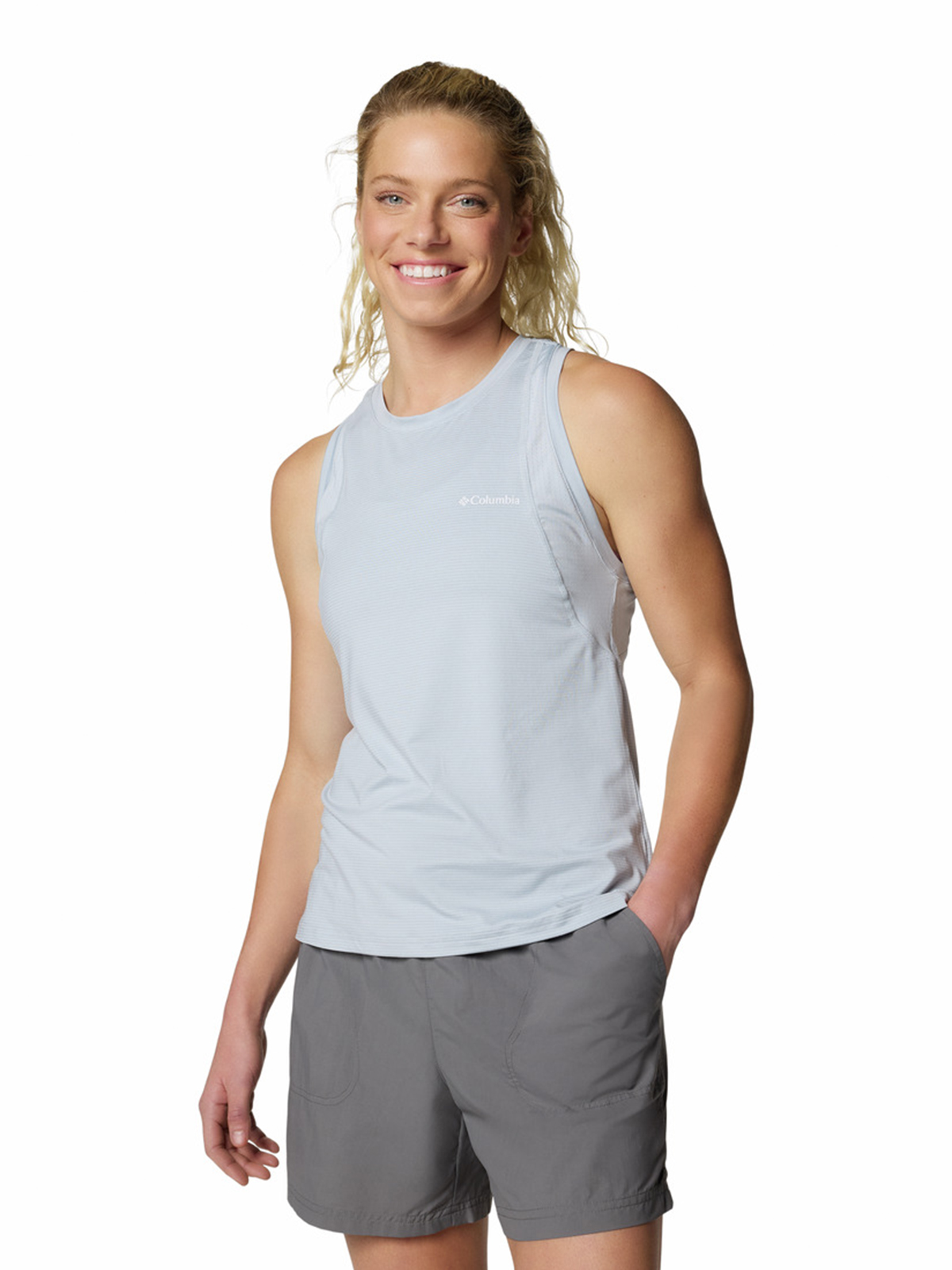 POLERA SIN MANGAS MUJER WEEKEND ASCENT GRIS COLUMBIA - 5