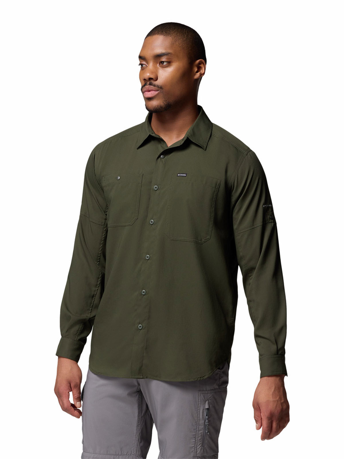 CAMISA MANGA LARGA HOMBRE SILVER RIDGE VERDE COLUMBIA - 2