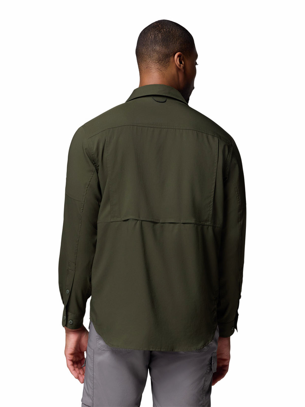 CAMISA MANGA LARGA HOMBRE SILVER RIDGE VERDE COLUMBIA - 5