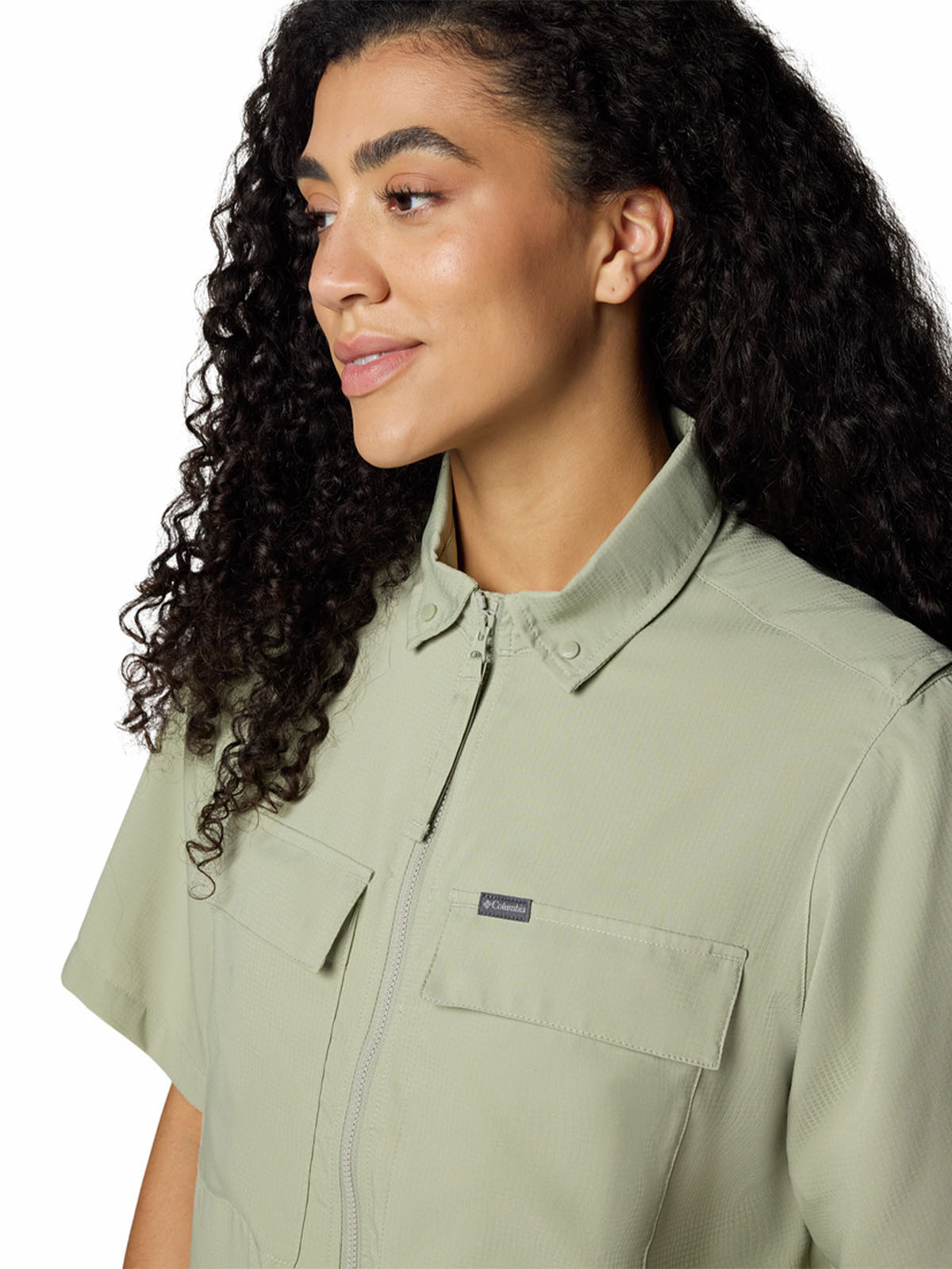 CAMISA M/C MUJER ELEVATED VIEW UTILITY BEIGE COLUMBIA - 4