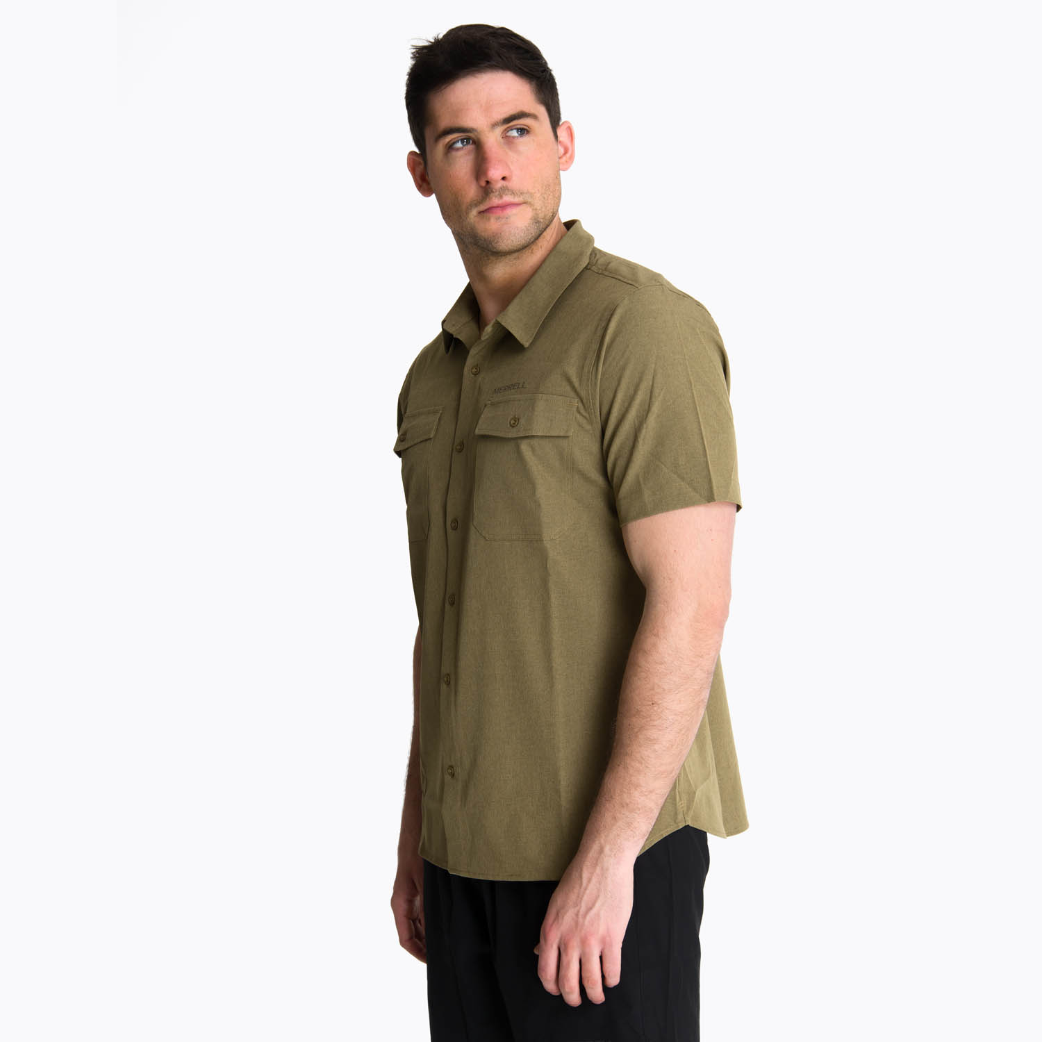 CAMISA MANGA CORTA HOMBRE AKAROA VERDE MUSGO MERRELL - 2