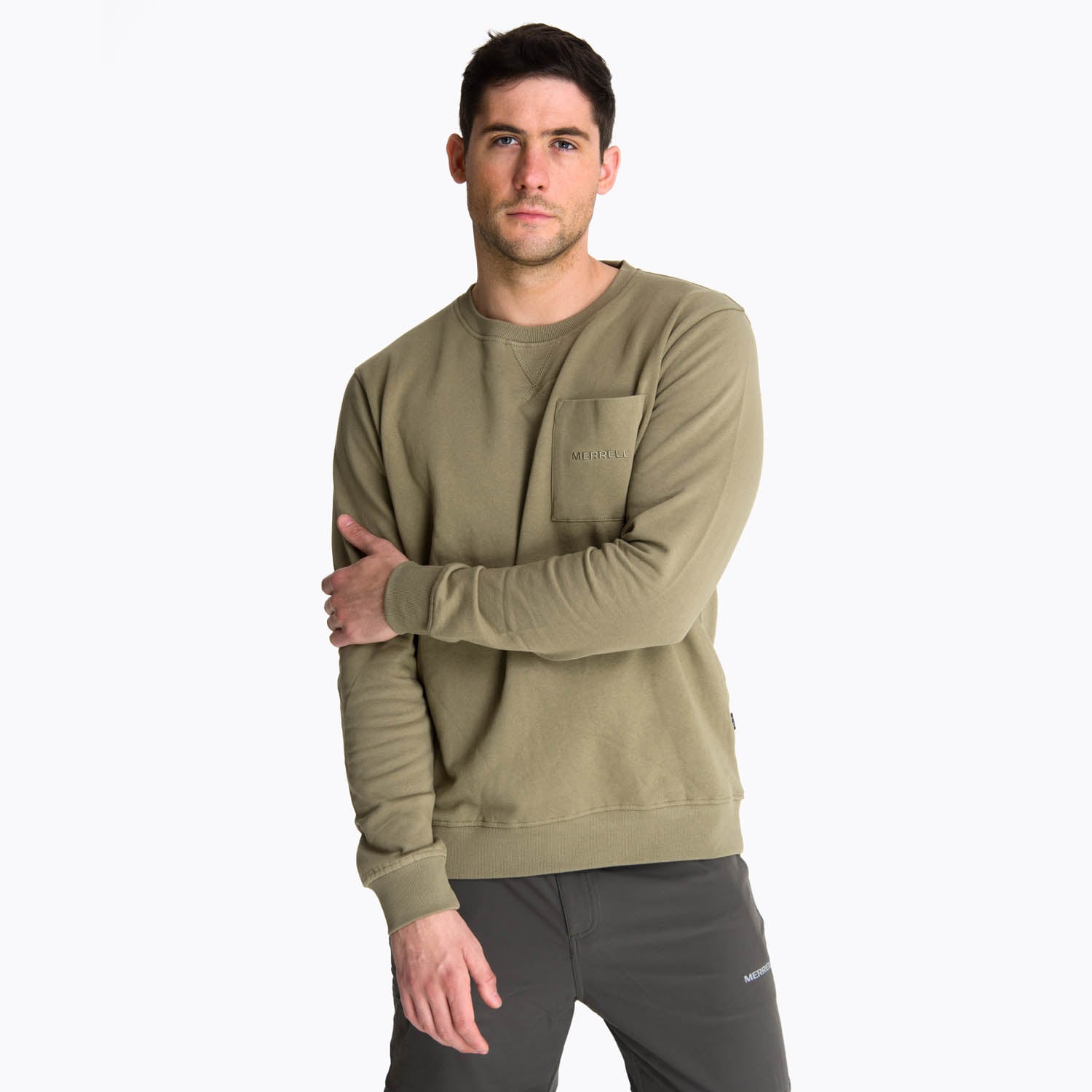 POLERON HOMBRE HOKITIKA BEIGE OSCURO MERRELL - 1