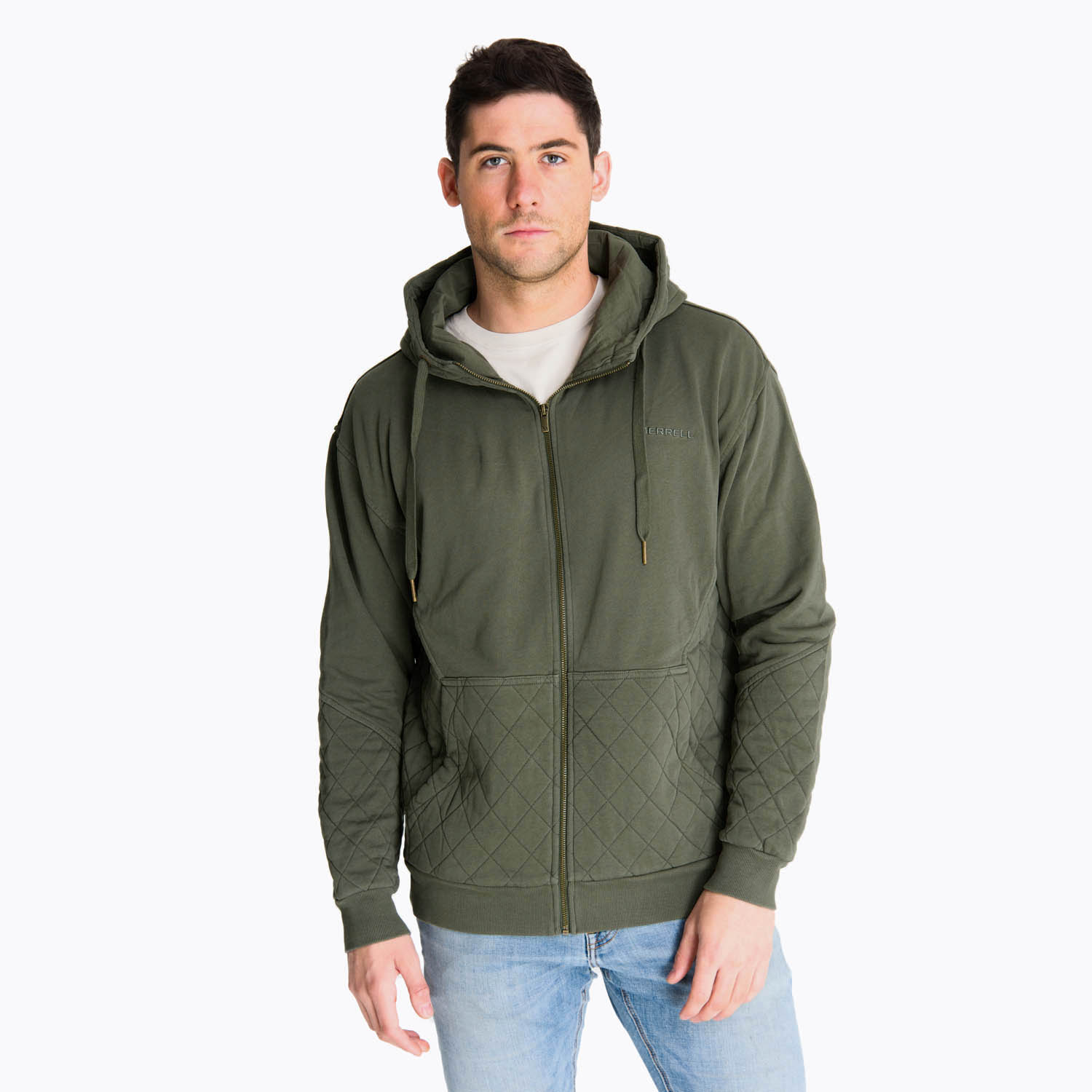 POLERON HOMBRE RUSSELL VERDE OSCURO MERRELL - 1