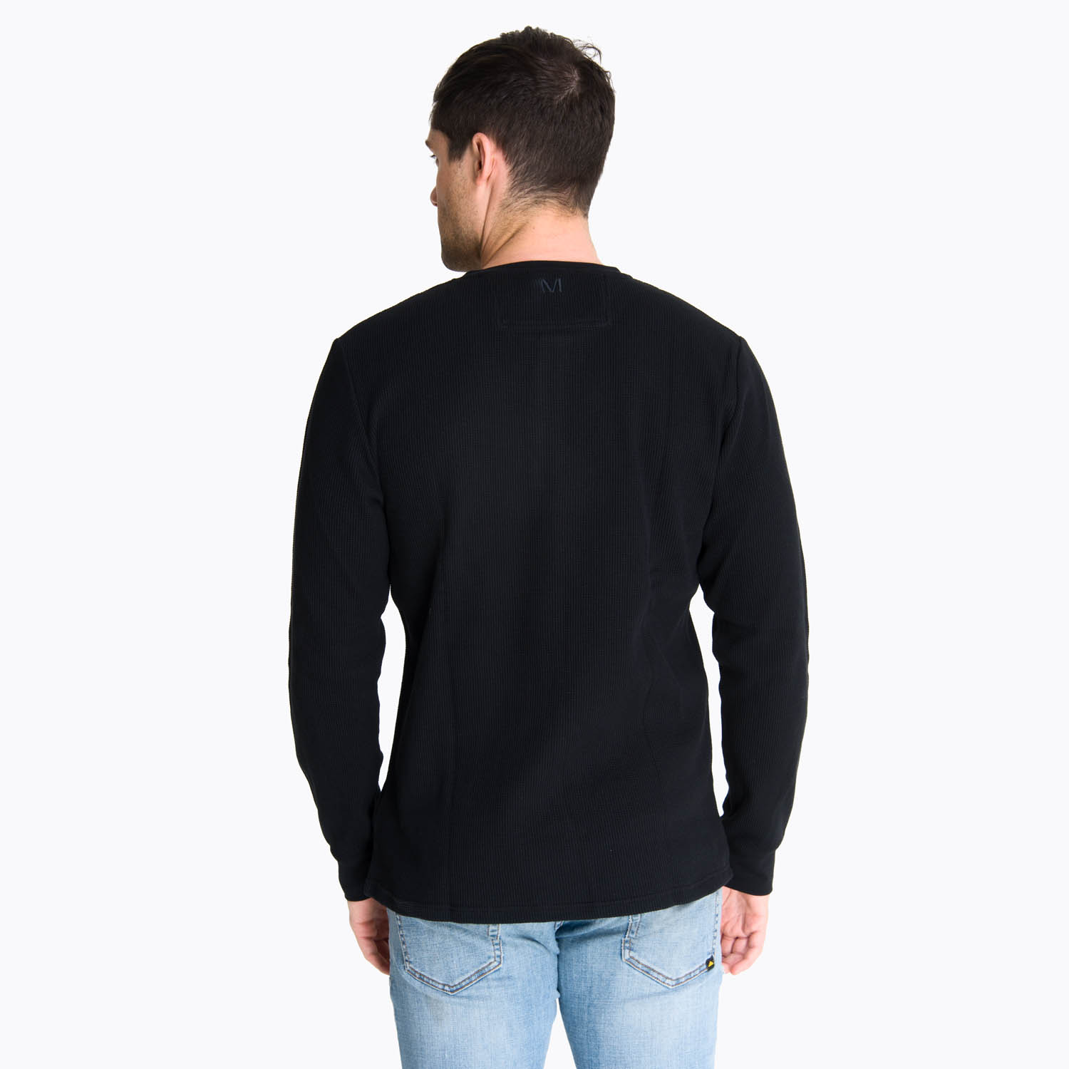 POLERA MANGA LARGA HOMBRE WAFFLE NEGRO  MERRELL - 4