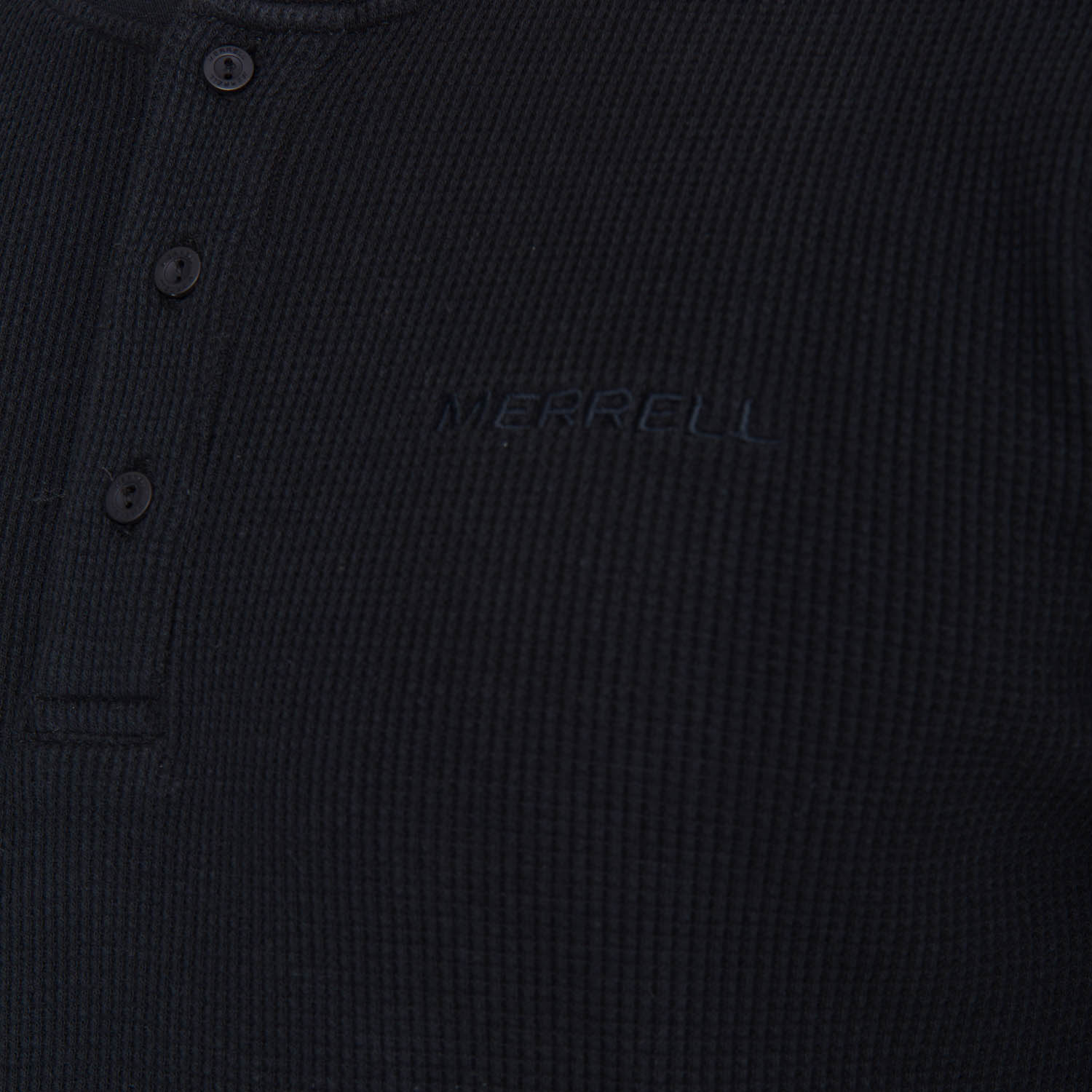 POLERA MANGA LARGA HOMBRE WAFFLE NEGRO  MERRELL - 5