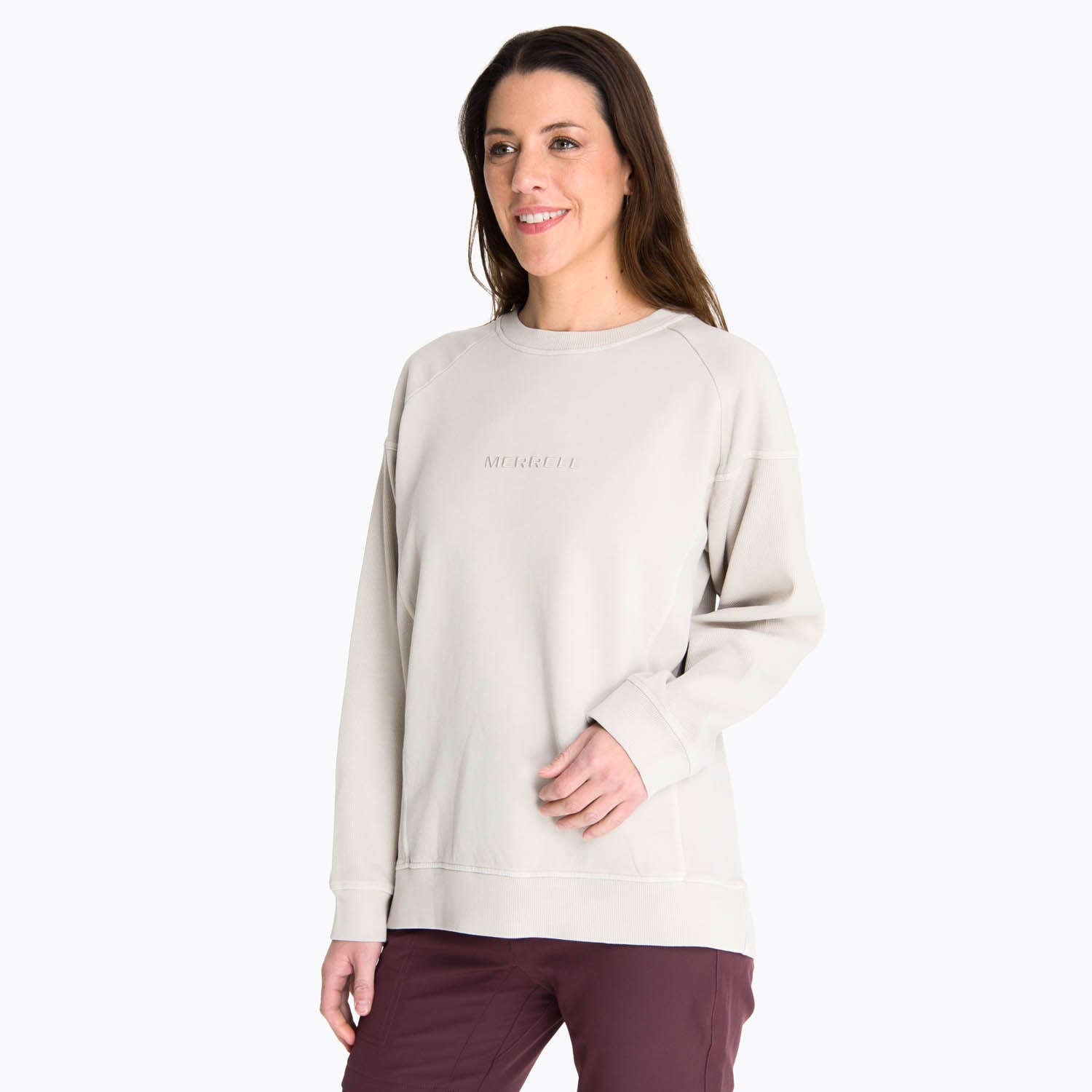 POLERON MUJER CREWNECK POKIHA CREMA MERRELL - 2