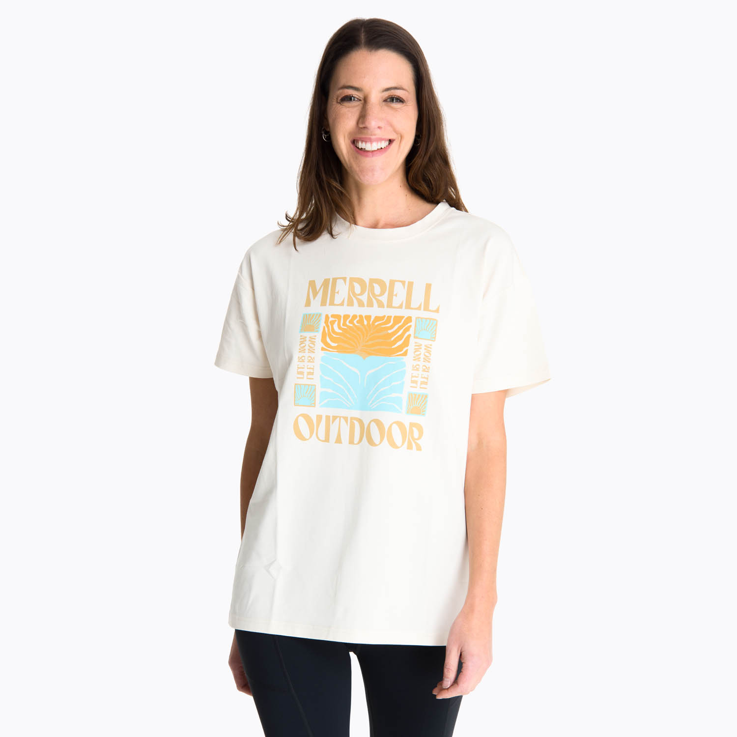 POLERA MANGA CORTA MUJER KIRIKIRI CREMA  MERRELL - 1