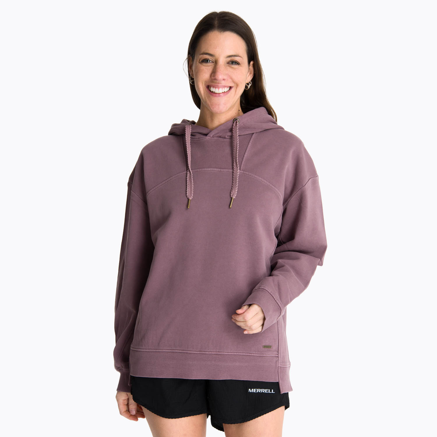 MERRELL POLERON MUJER HOODIE AREWHANA MORADO OSCURO  MERRELL