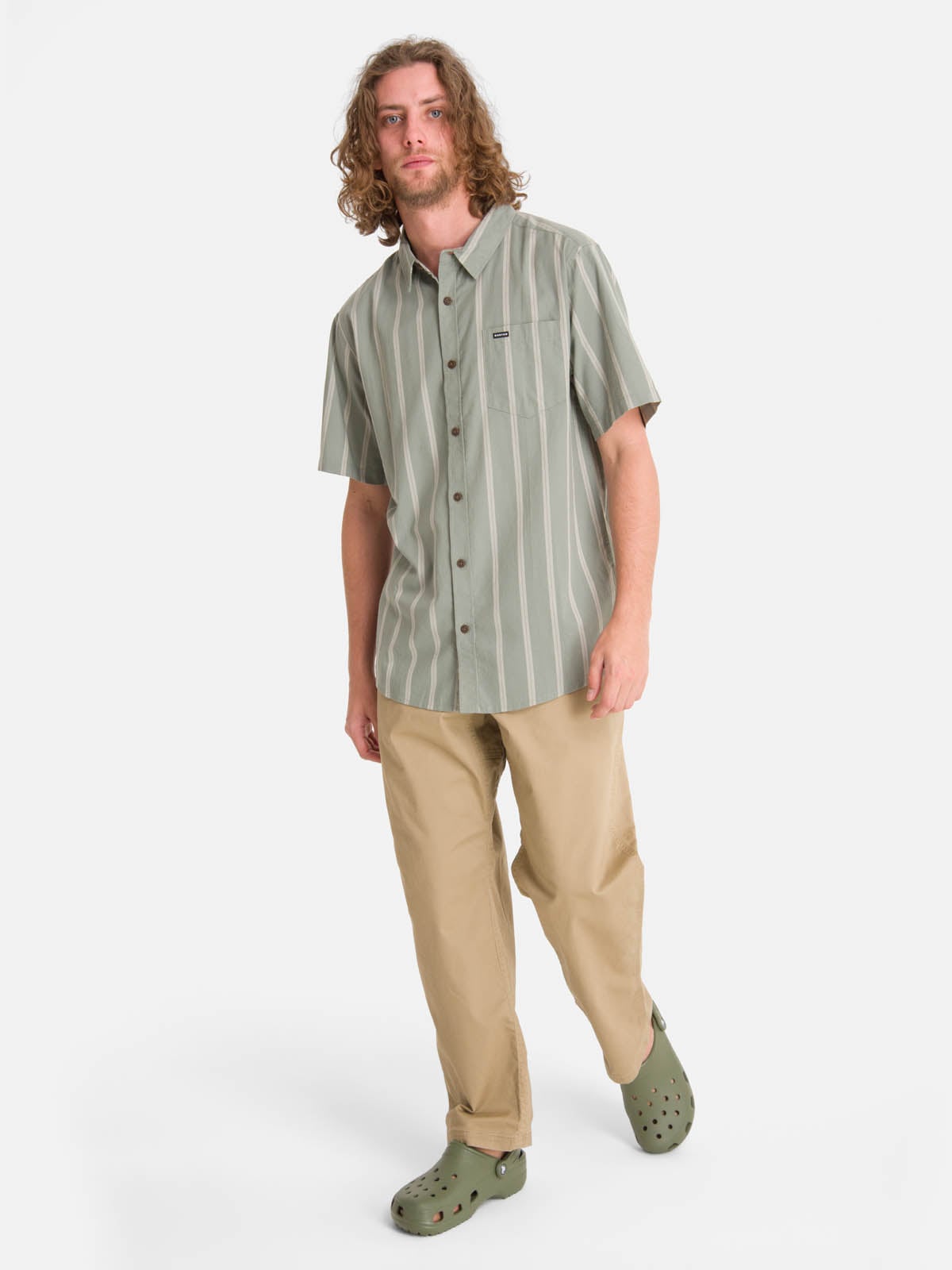 CAMISA M/C HOMBRE CLASSIC LINES VERDE BURTON - 2