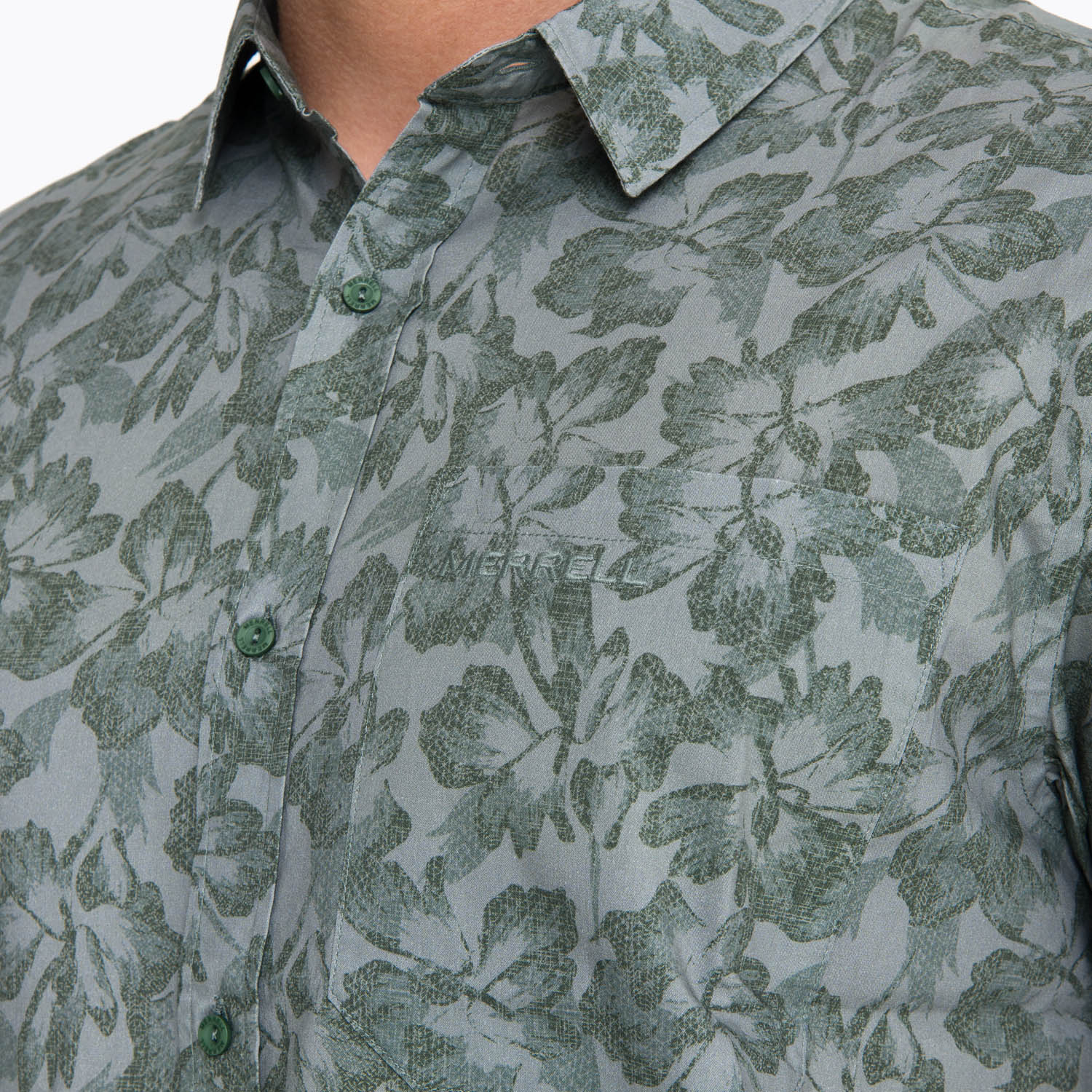CAMISA MANGA CORTA HOMBRE BLUFF VERDE MERRELL - 5