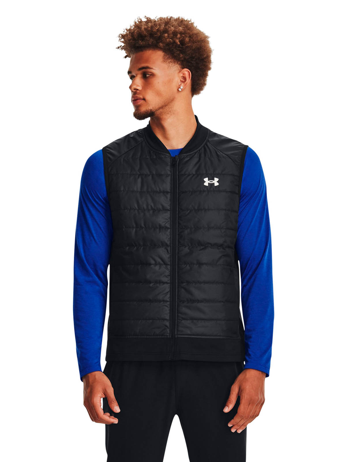 PARKA SIN MANGAS RUNNING  HOMBRE LAUNCH INSULATED NEGRO UA - 4