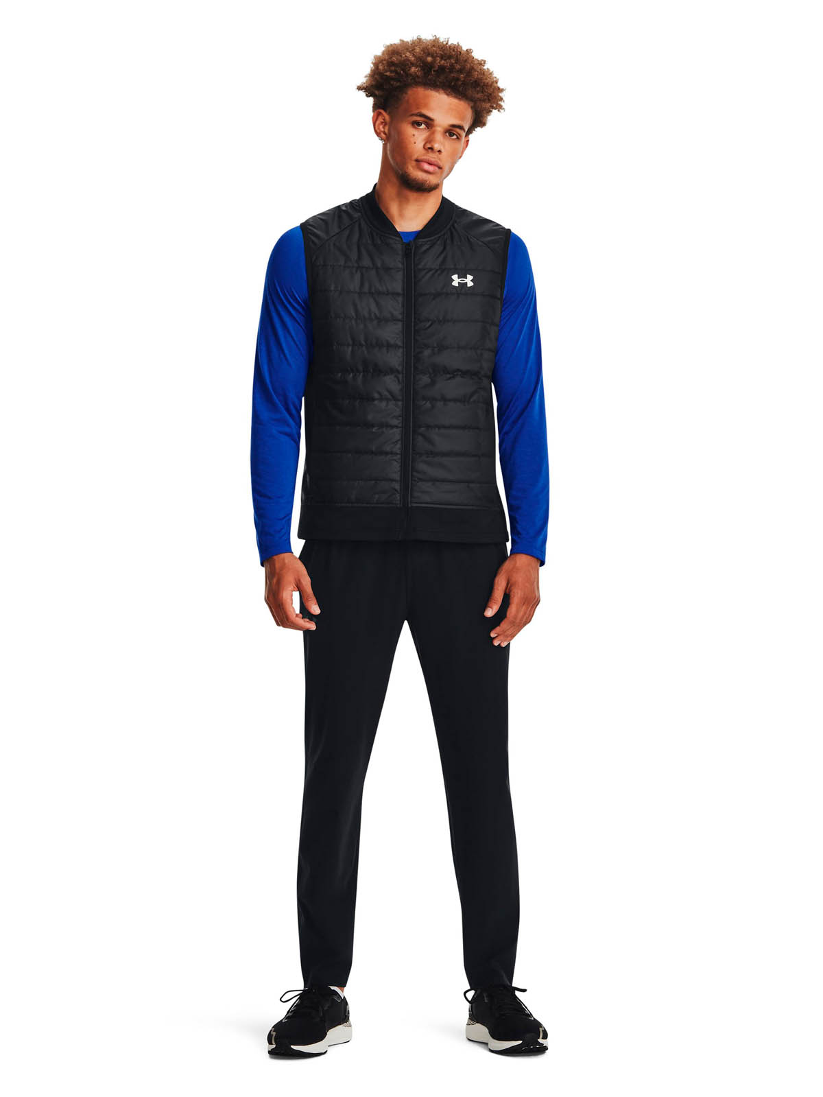 PARKA SIN MANGAS RUNNING  HOMBRE LAUNCH INSULATED NEGRO UA - 6