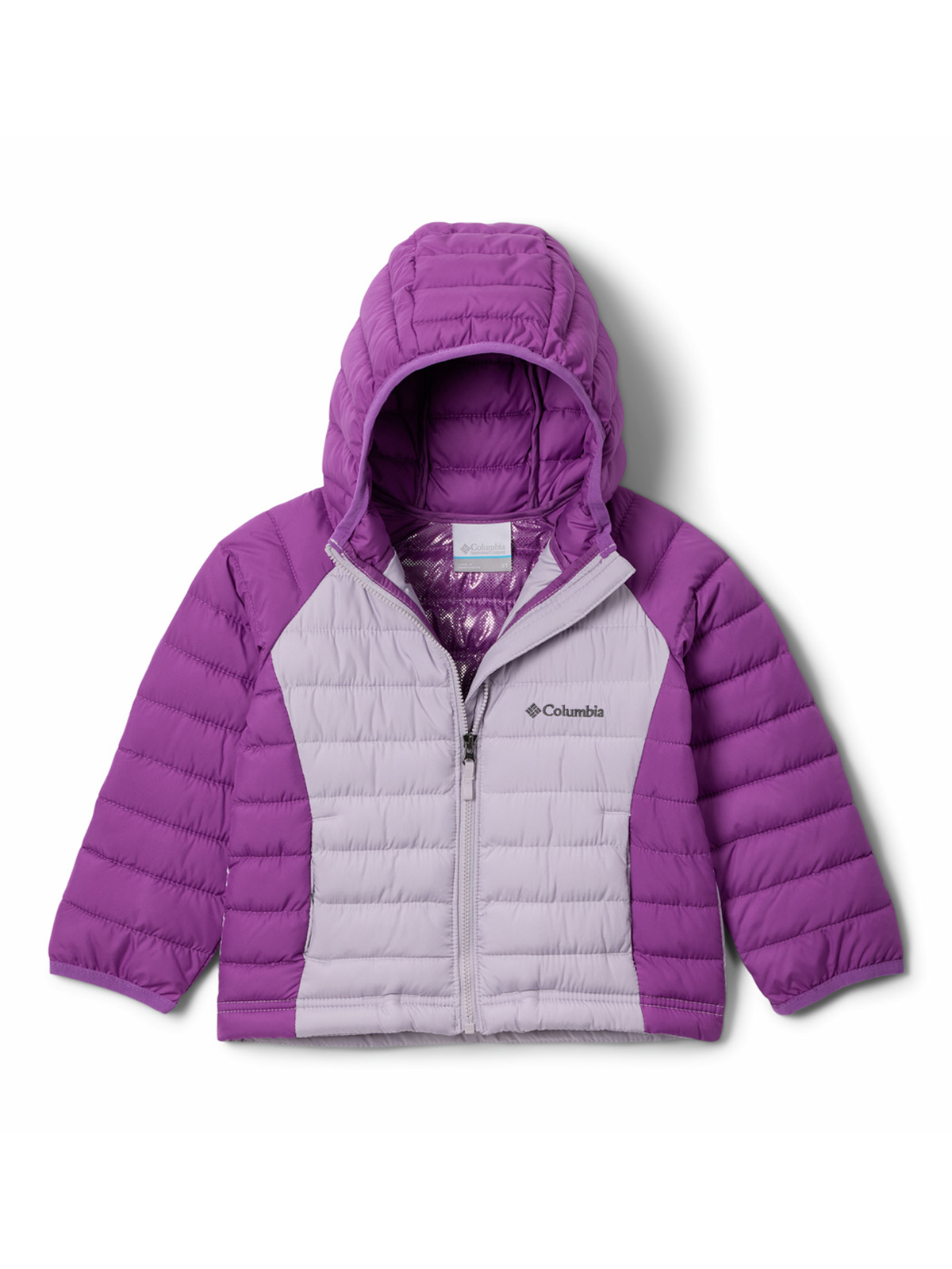 PARKA NIÑA POWDER LITE II HOOD MORADO COLUMBIA - 1