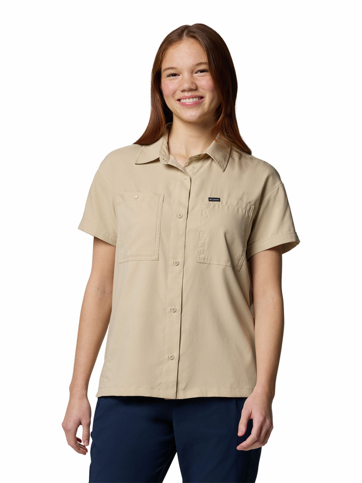 COLUMBIA CAMISA M/C MUJER SILVER RIDGE UTILITY BEIGE COLUMBIA
