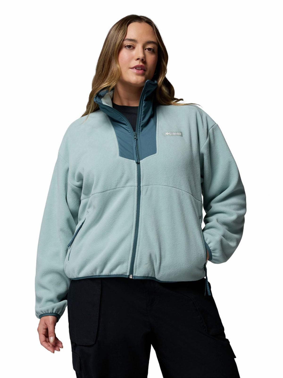 POLAR MUJER SEQUOIA GROVE FULL ZIP CELESTE COLUMBIA - 1
