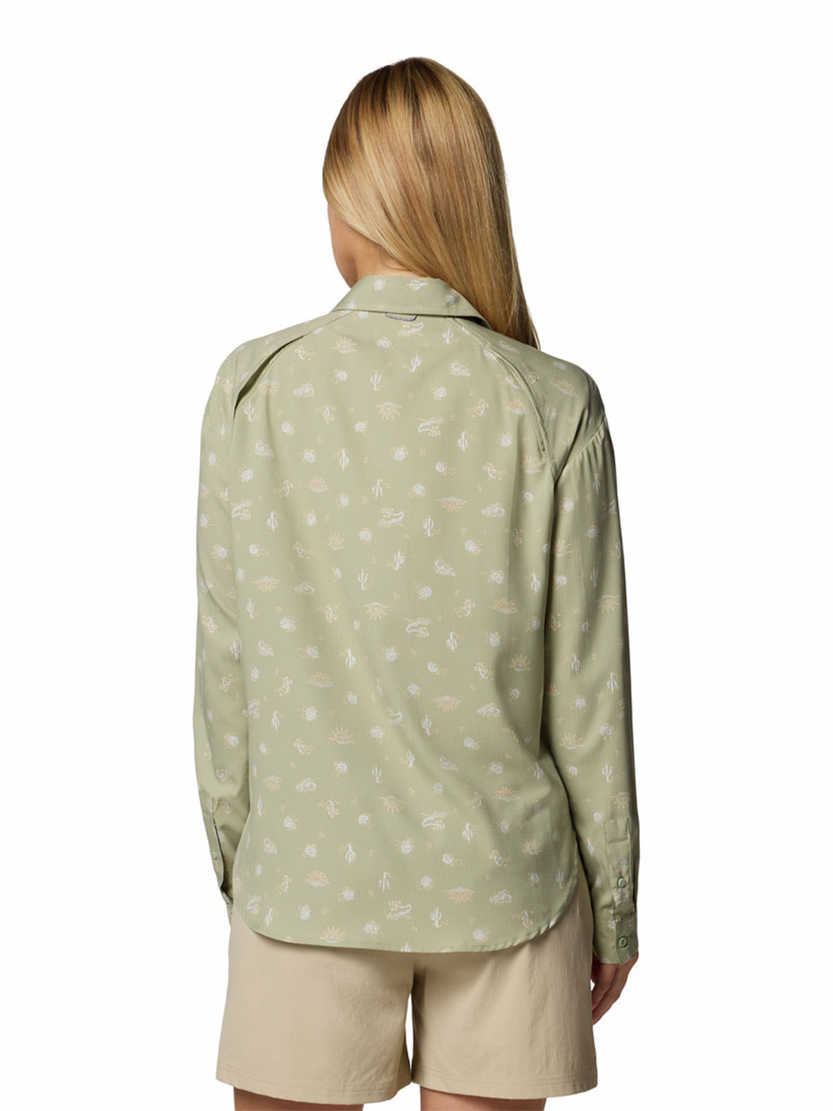 CAMISA M/L MUJER SILVER RIDGE PATTERN BEIGE COLUMBIA - 5