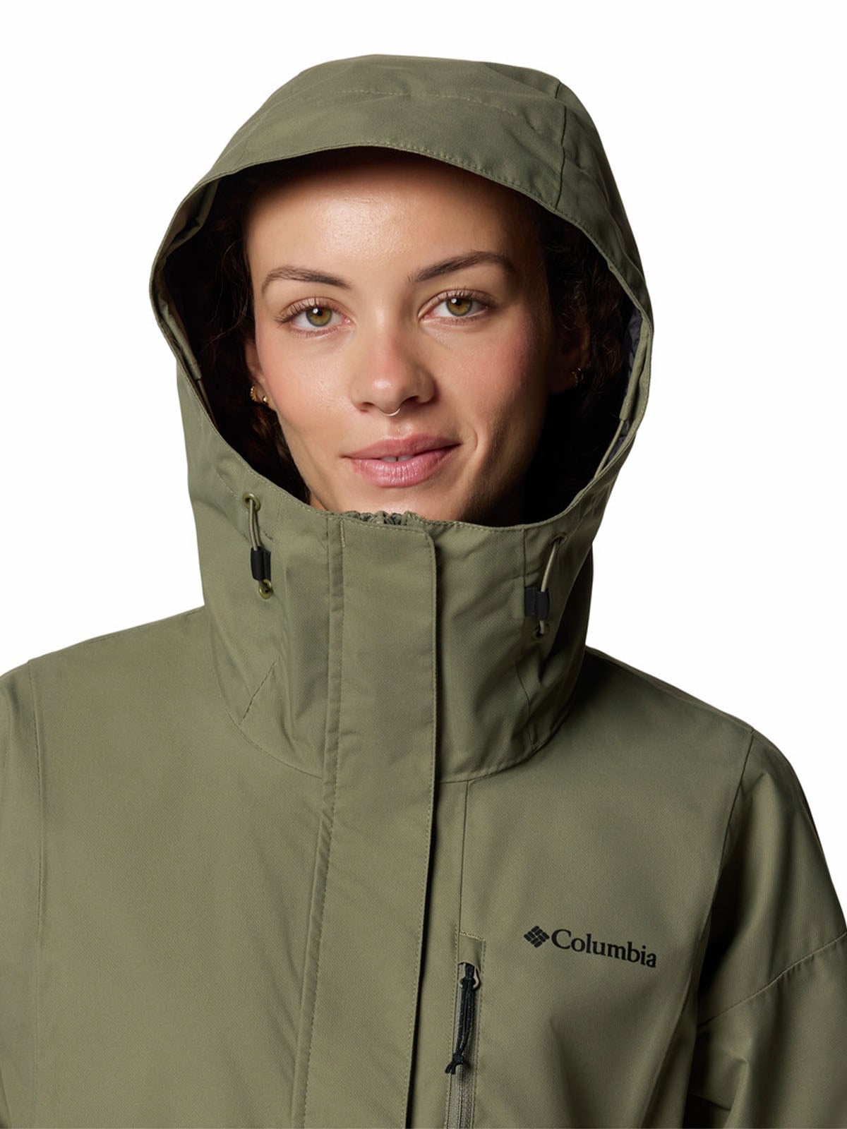 IMPERMEABLE MUJER HIKEBOUND II GRIS COLUMBIA - 4