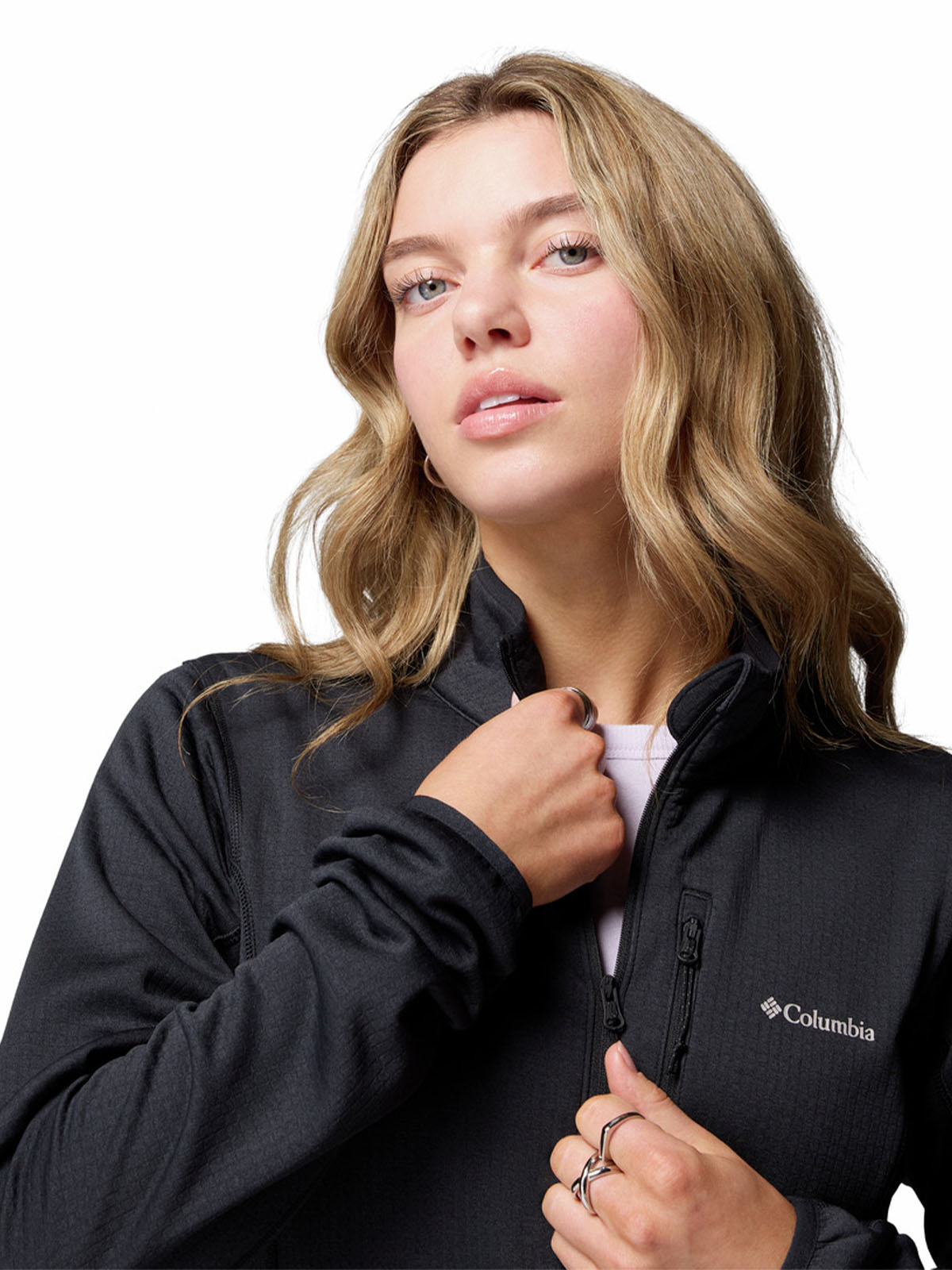 POLAR MUJER ESSENTIAL HIKE GRID NEGRO COLUMBIA - 5