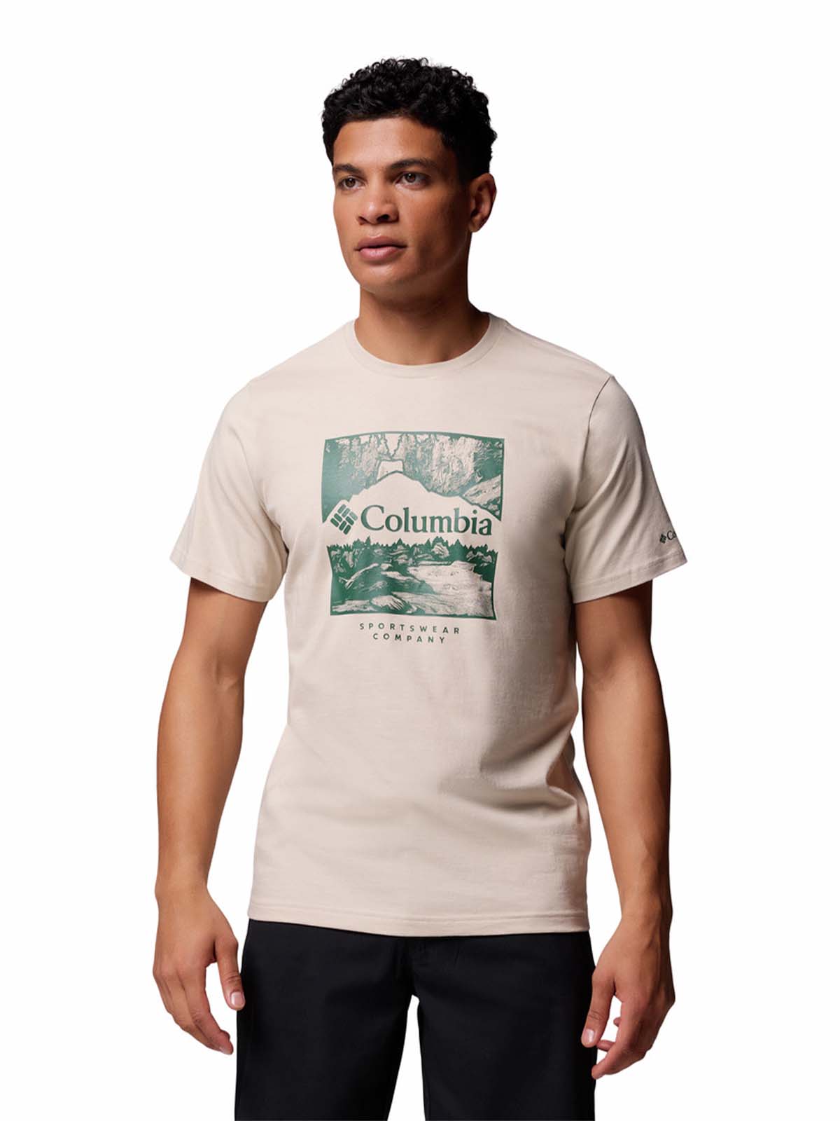 COLUMBIA POLERA M/C HOMBRE CSC SEASONAL LOGO GRIS COLUMBIA