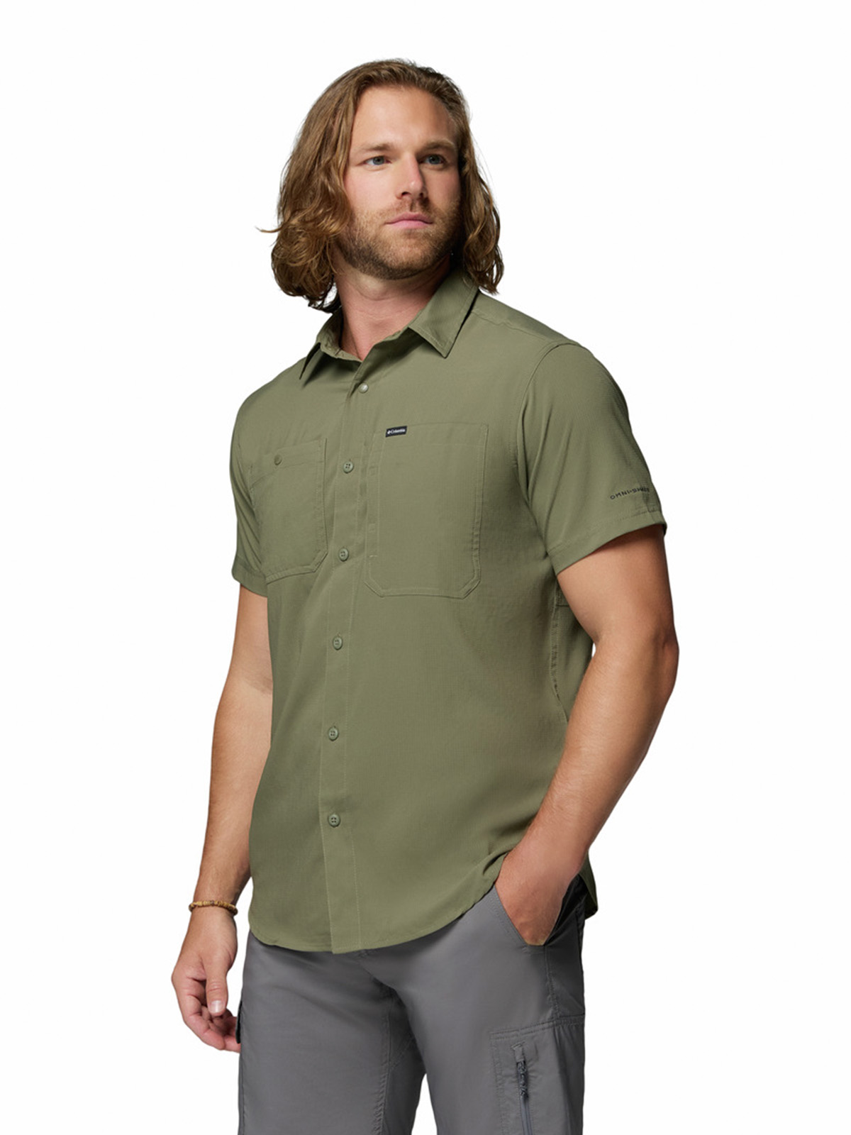 CAMISA M/C HOMBRE SILVER RIDGE UTILITY GRIS COLUMBIA - 2