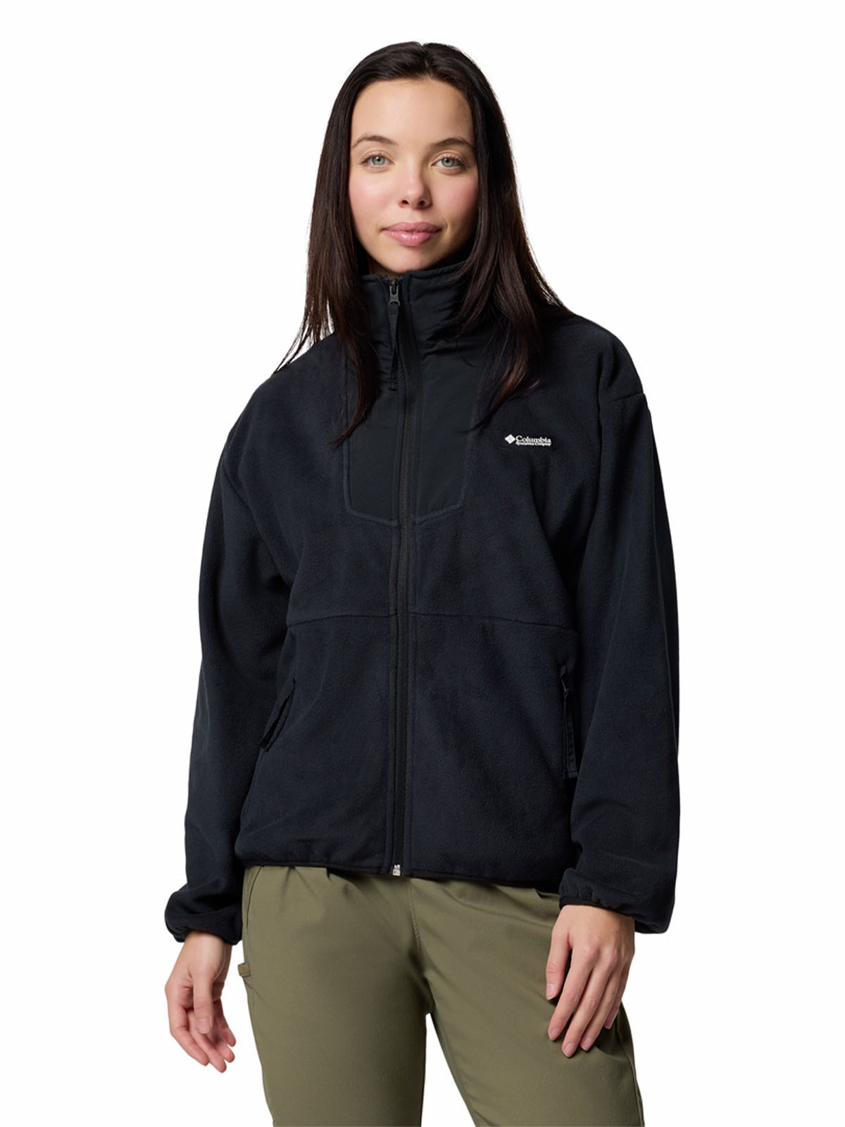 POLAR MUJER SEQUOIA GROVE FULL ZIP NEGRO COLUMBIA - 1