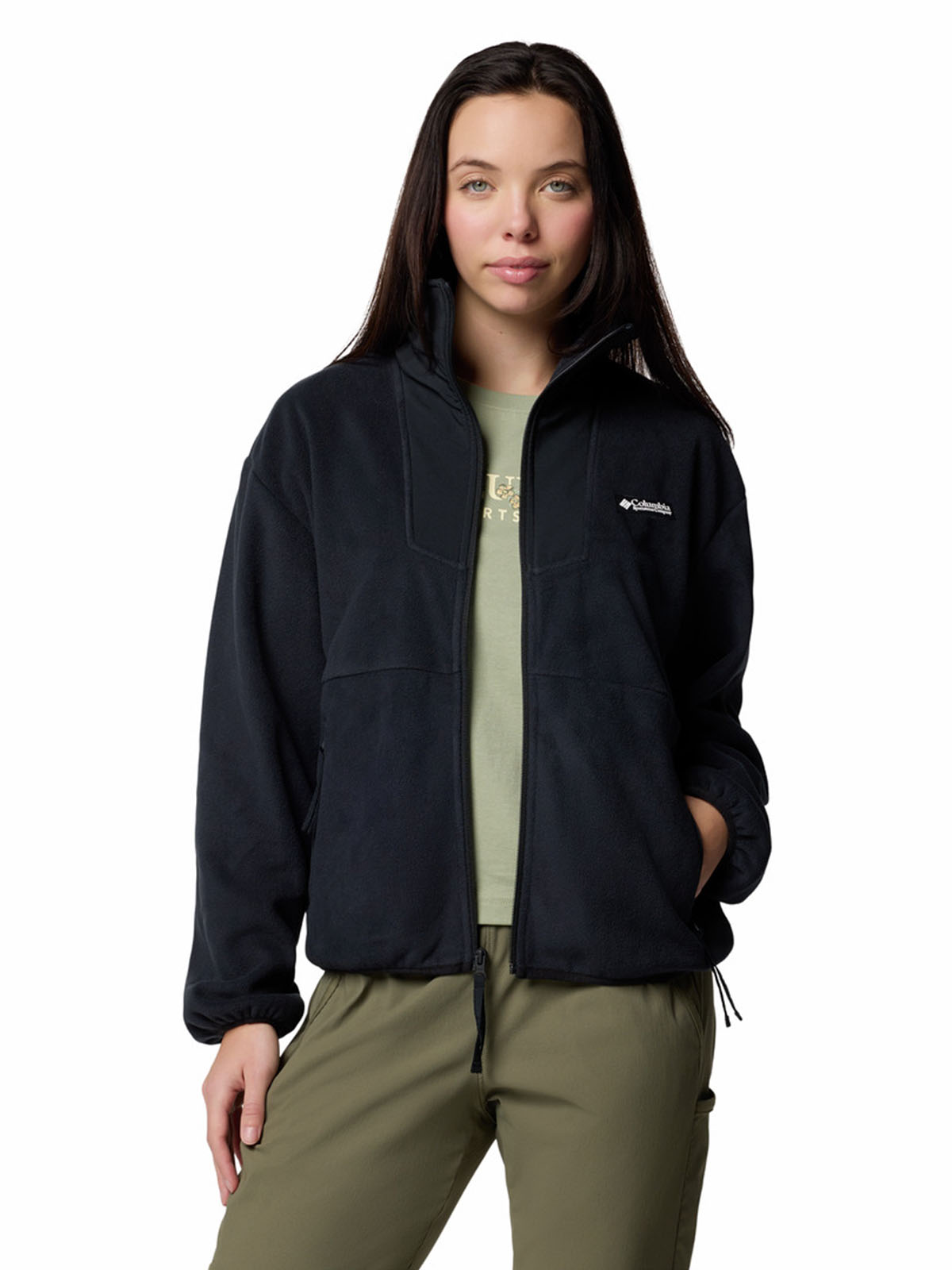 POLAR MUJER SEQUOIA GROVE FULL ZIP NEGRO COLUMBIA - 4