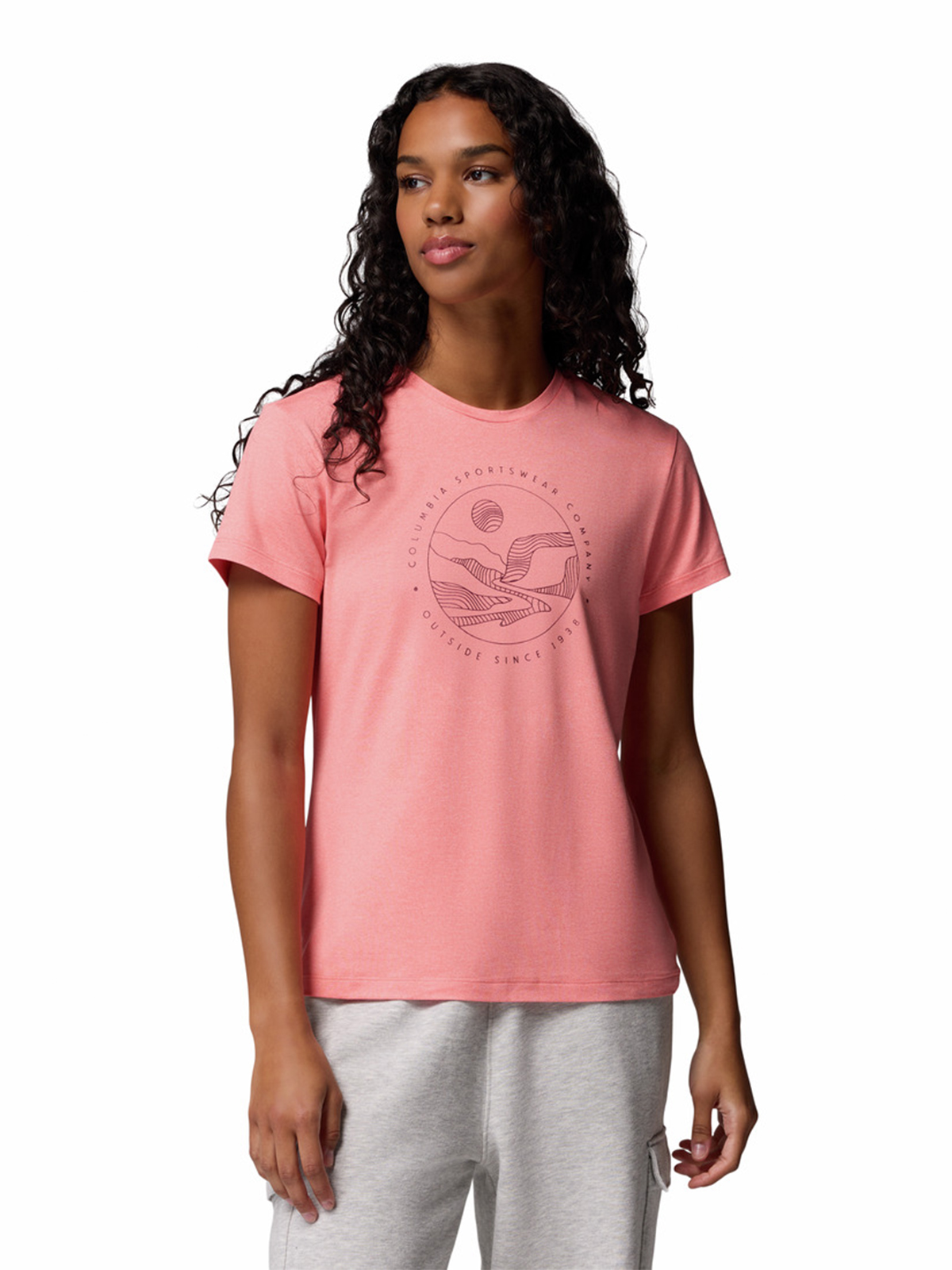 COLUMBIA POLERA M/C MUJER SLOAN RIDGE GRAPHIC ROJO COLUMBIA