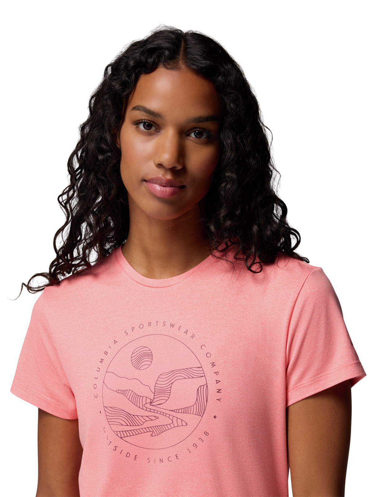 POLERA M/C MUJER SLOAN RIDGE GRAPHIC ROJO COLUMBIA - 4