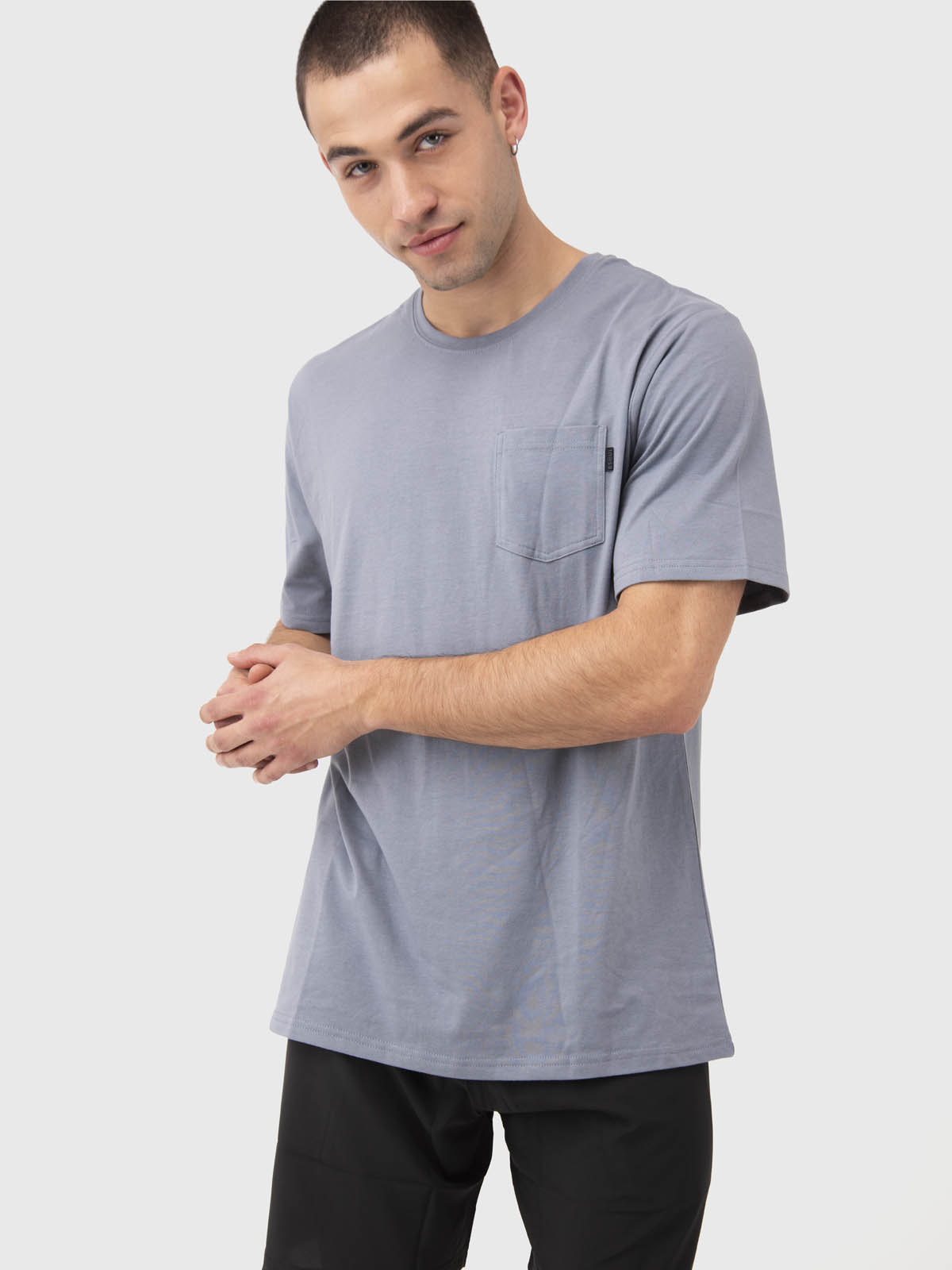 POLERA HOMBRE POCKET T-SHIRT GRIS BSOUL - 4