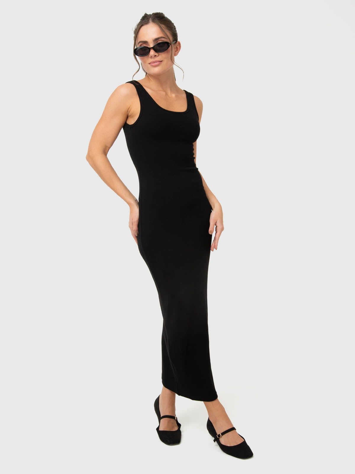 BSOUL VESTIDO MUJER LONG COTTON NEGRO BSOUL