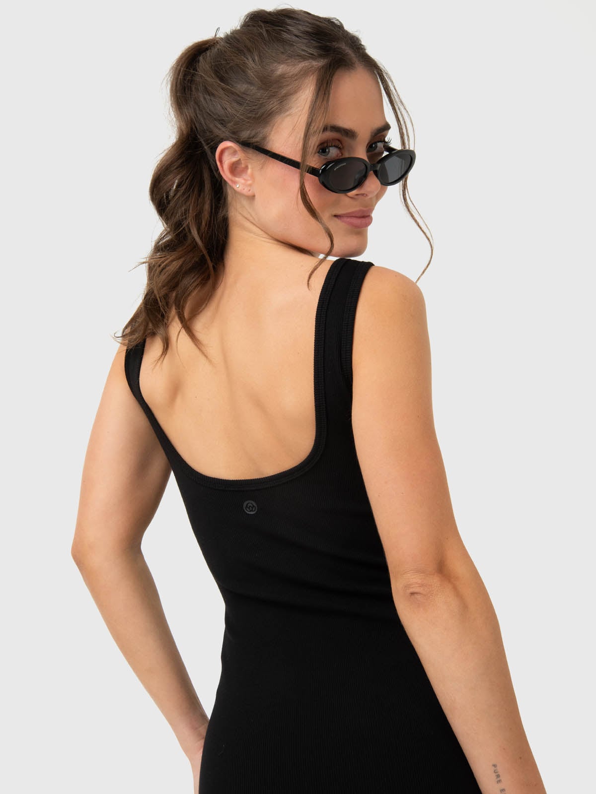 VESTIDO MUJER LONG COTTON NEGRO BSOUL - 5