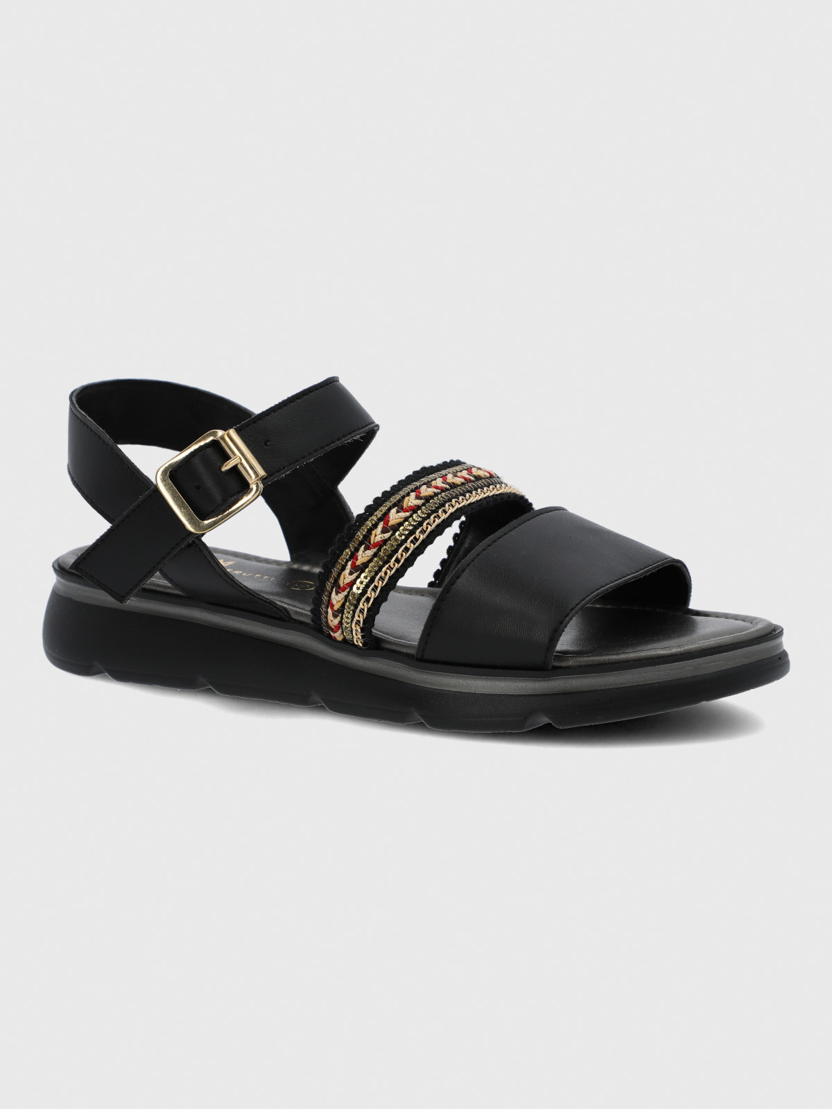 SANDALIA CERUTTI MUJER SAMBUCIA NEGRA HUSH PUPPIES - 1