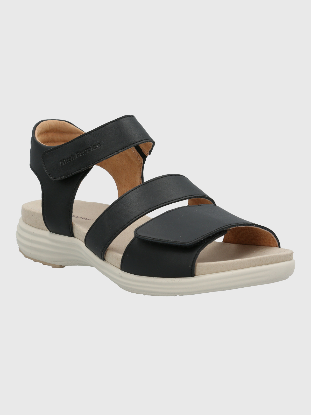 SANDALIA CUERO MUJER LORRY MULTI NEGRA HUSH PUPPIES - 1