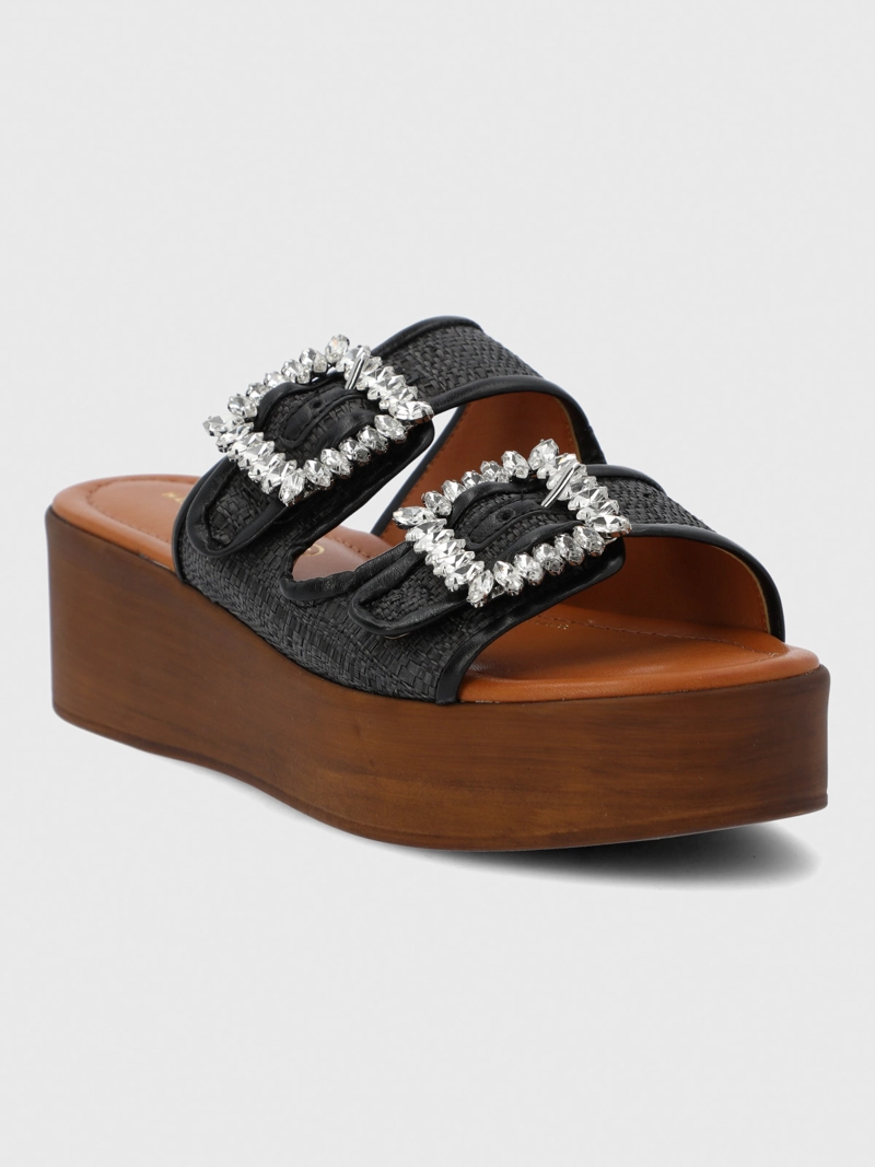 SANDALIA CERUTTI MUJER MULINI NEGRA HUSH PUPPIES - 2