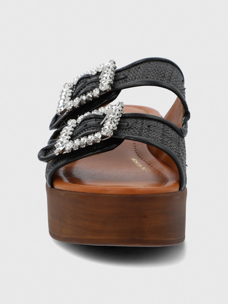 SANDALIA CERUTTI MUJER MULINI NEGRA HUSH PUPPIES - 5