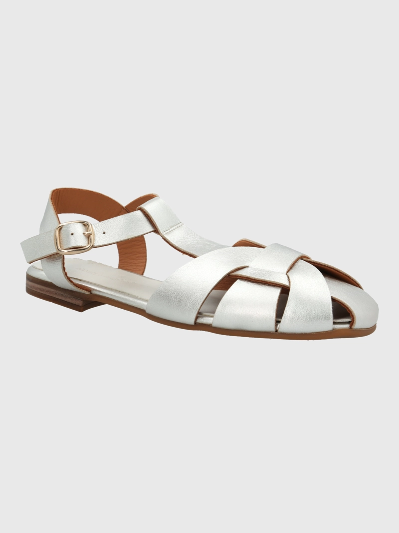 HUSH-PUPPIES SANDALIA CUERO MUJER TESTANA METALIZADA HUSH PUPPIES