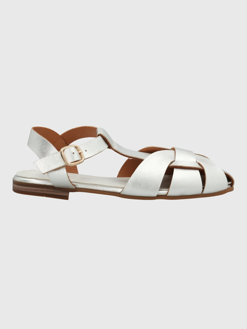 SANDALIA CUERO MUJER TESTANA METALIZADA HUSH PUPPIES - 2