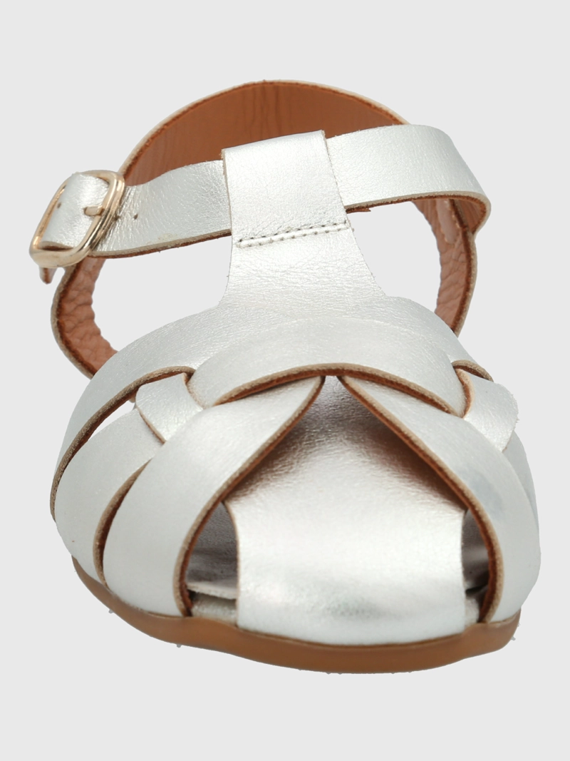 SANDALIA CUERO MUJER TESTANA METALIZADA HUSH PUPPIES - 4